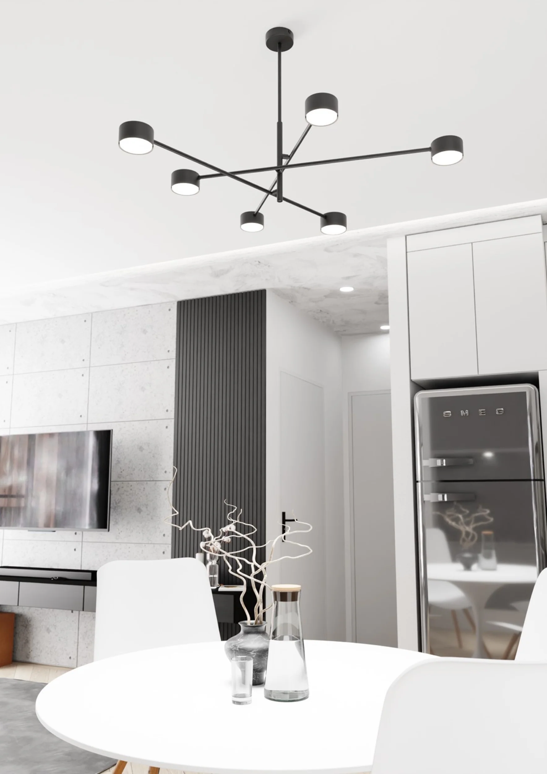 Lampa sufitowa Natsu x6 czarna - Image 2