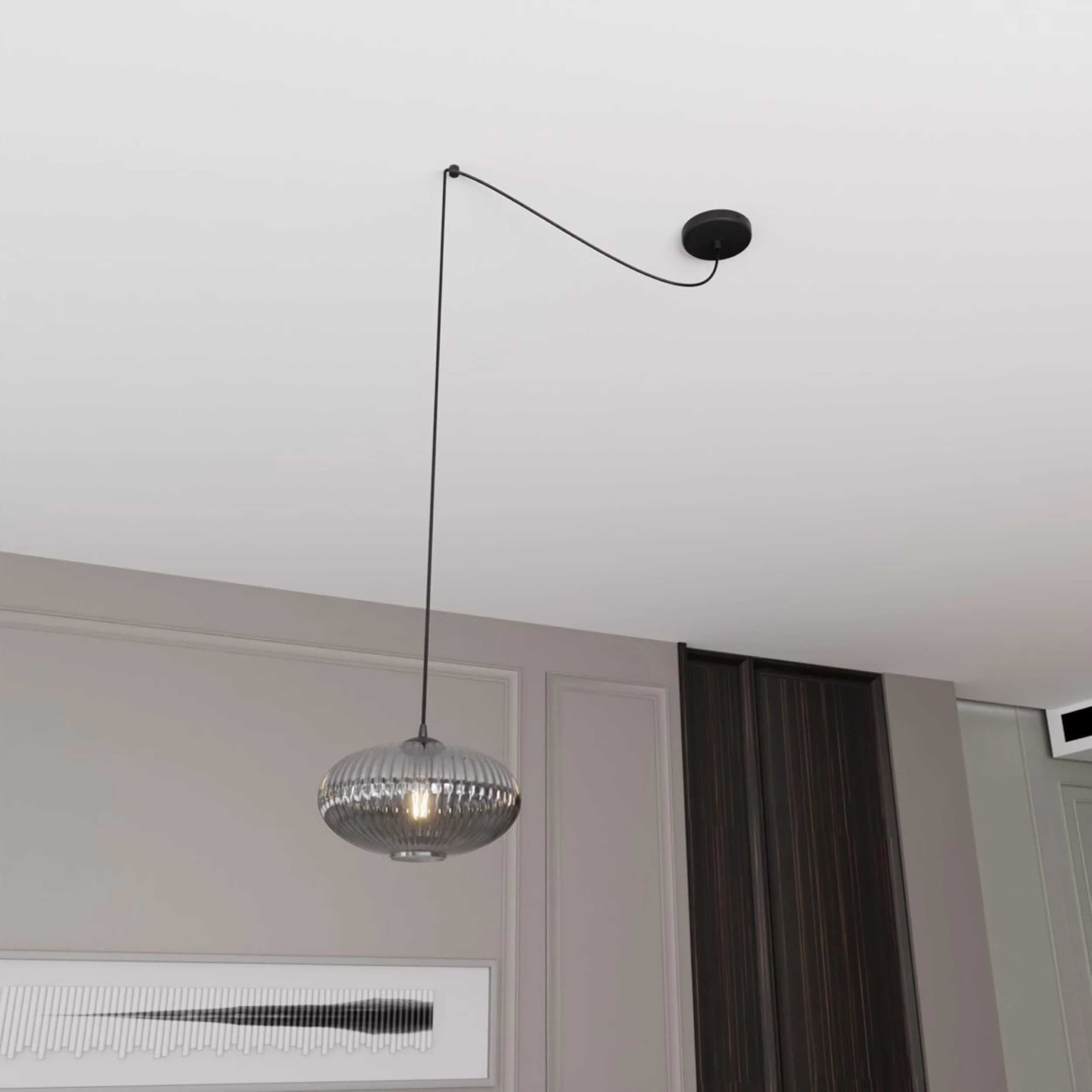 Lampa sufitowa Origo czarno-szara - Image 3