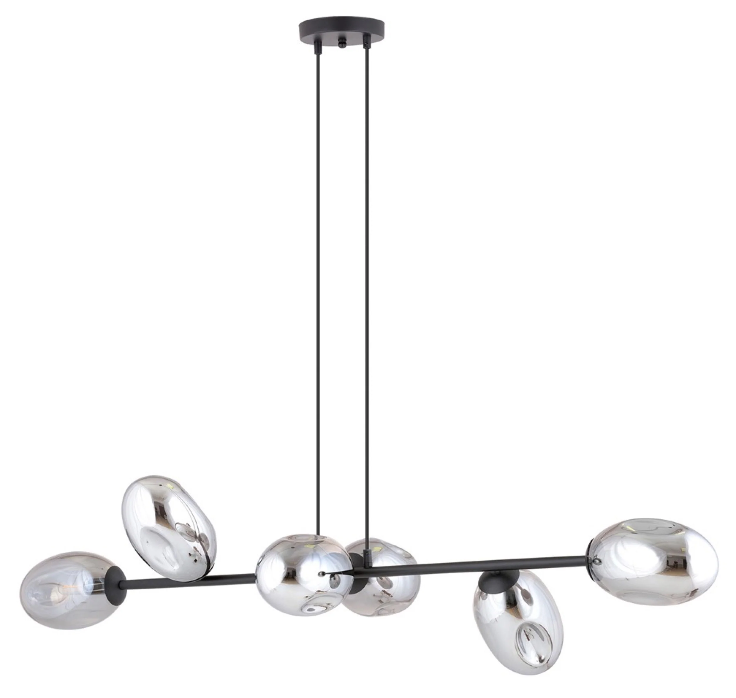 Lampa sufitowa Pandora x6 czarno-szara