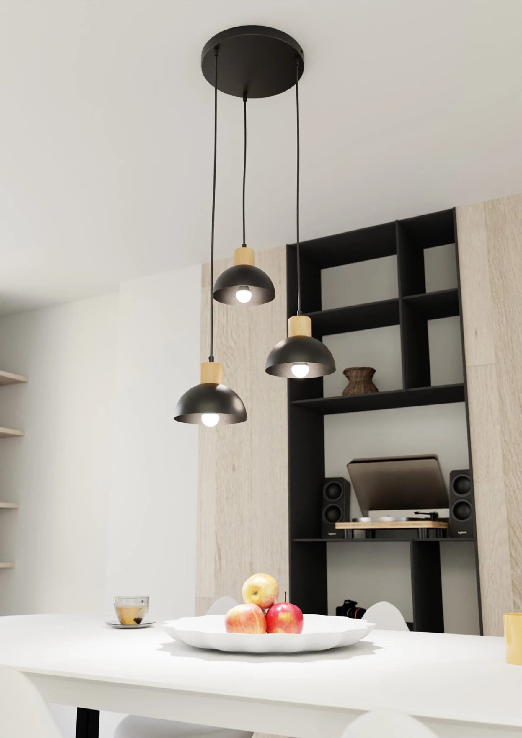 Lampa sufitowa Seco II x3 czarna - Image 2