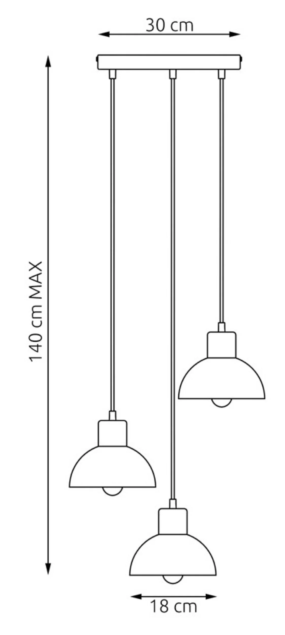 Lampa sufitowa Seco II x3 czarna - Image 5