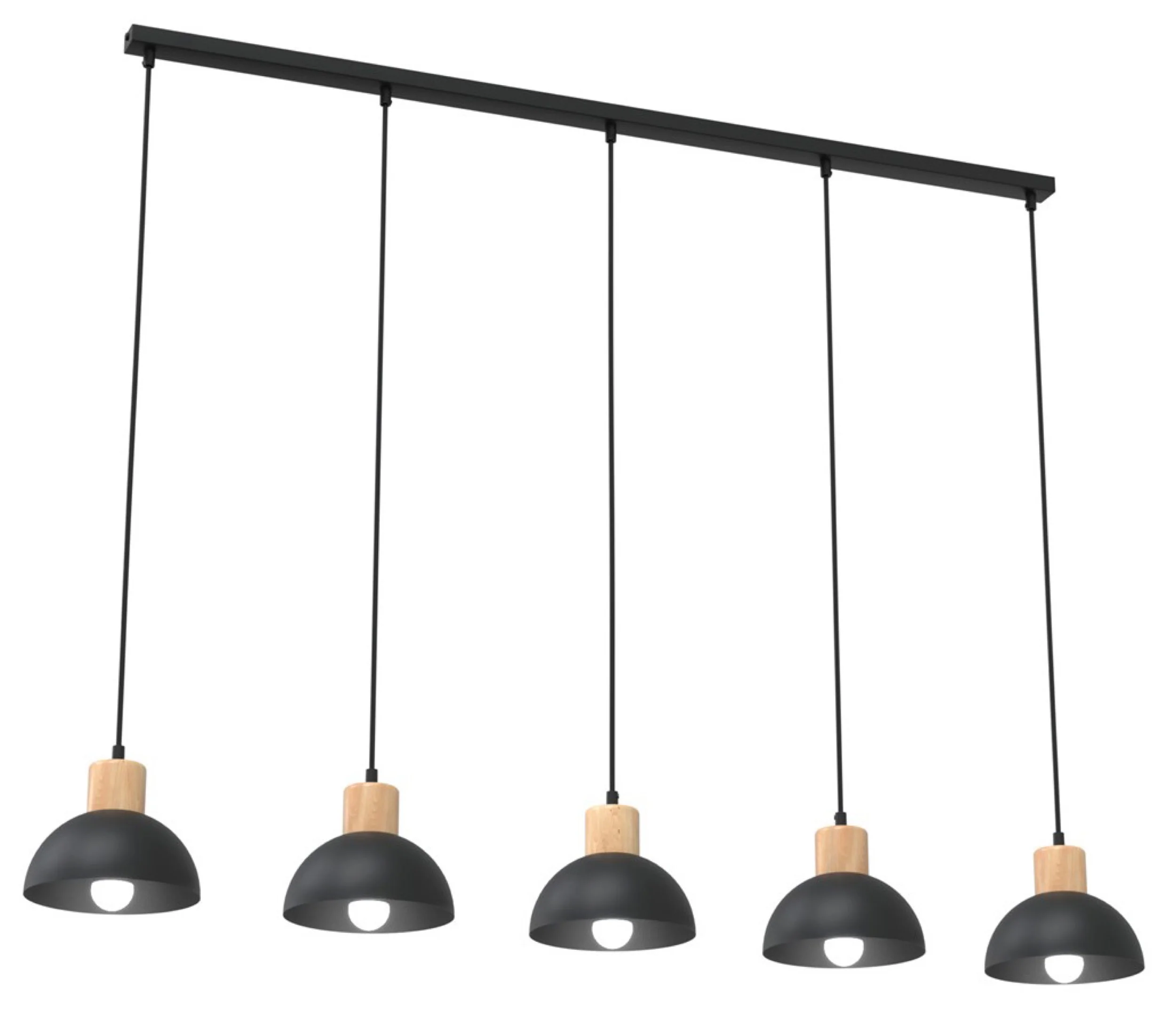 Lampa sufitowa Seco x5 czarna