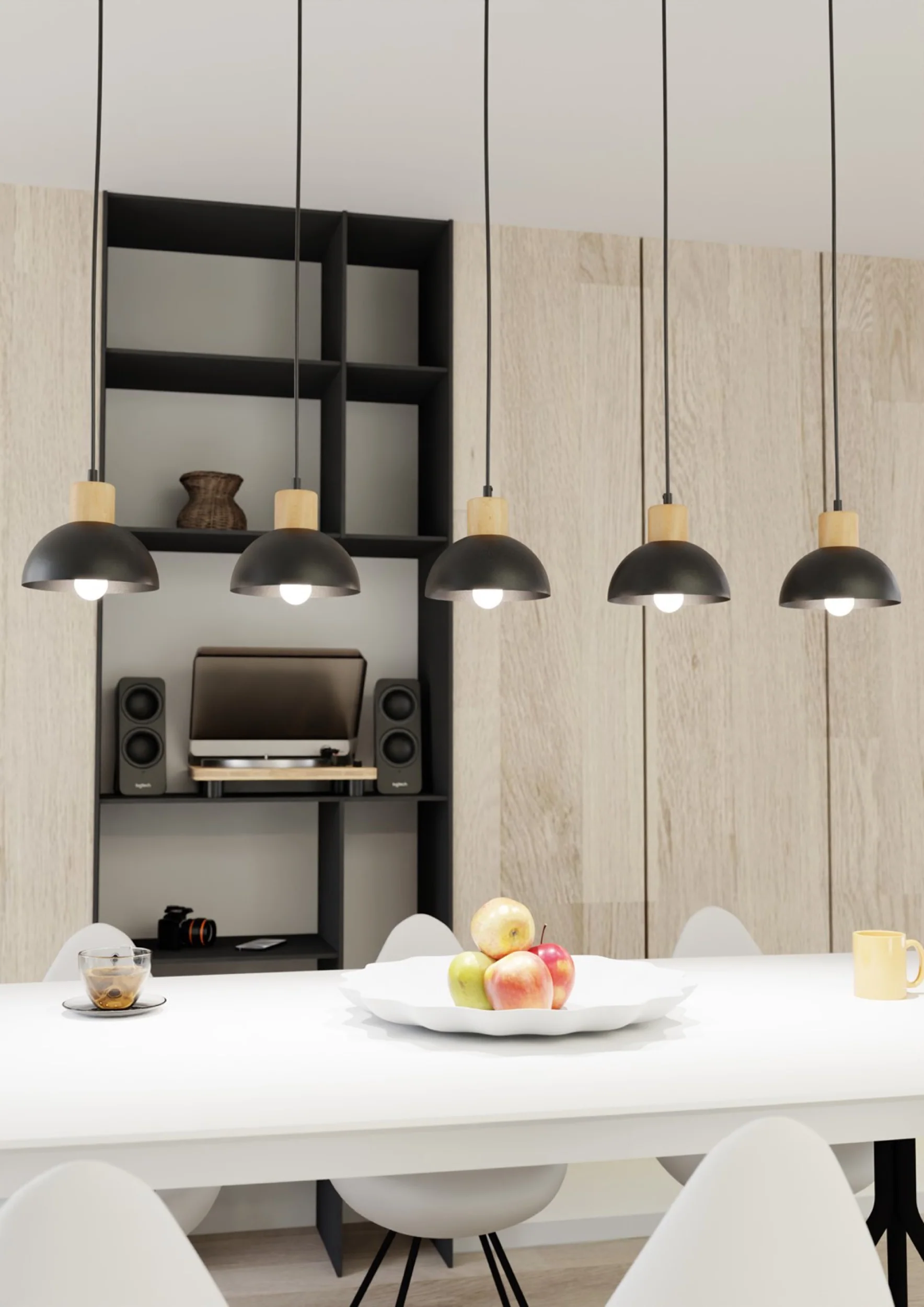 Lampa sufitowa Seco x5 czarna - Image 4