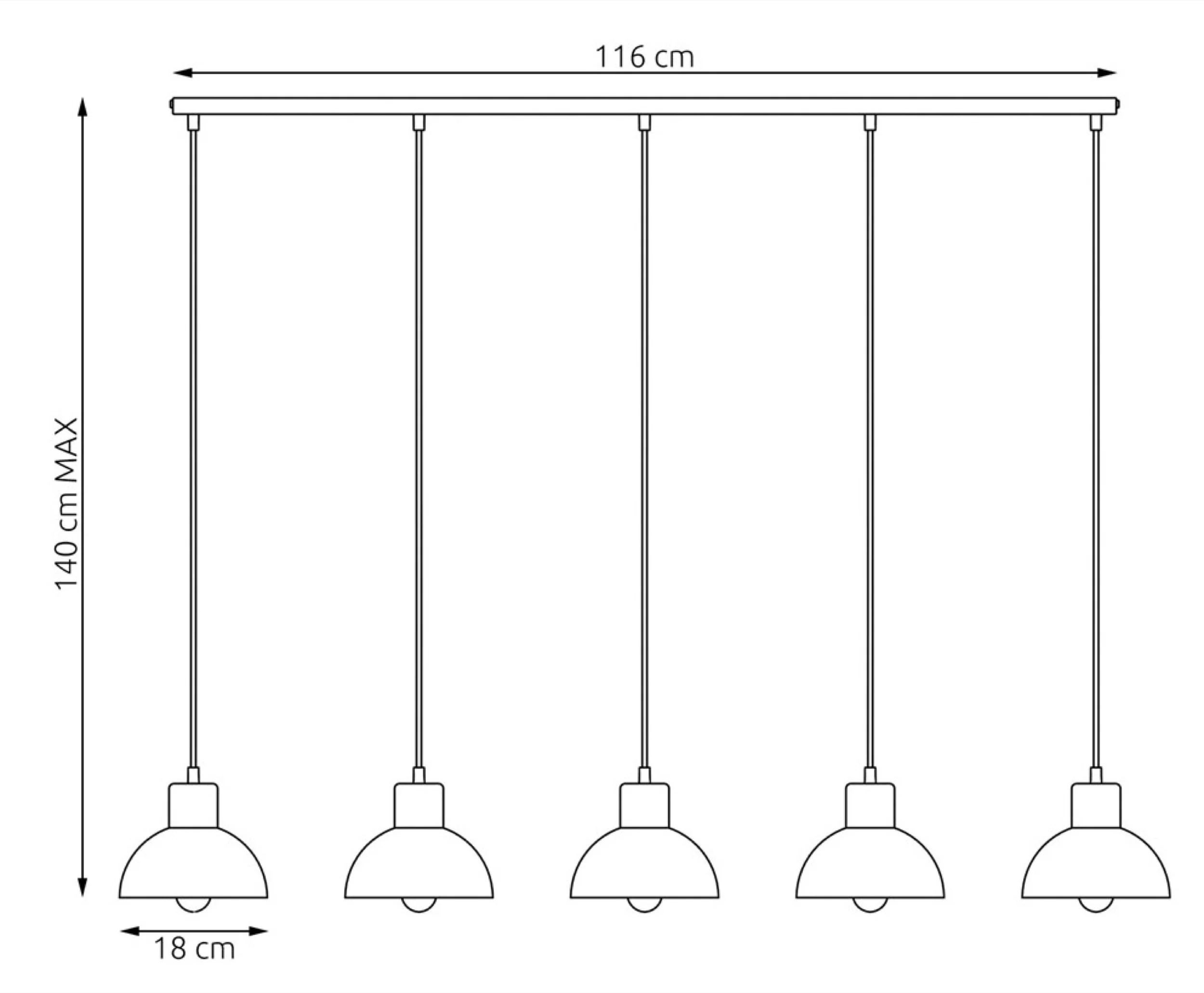 Lampa sufitowa Seco x5 czarna - Image 5