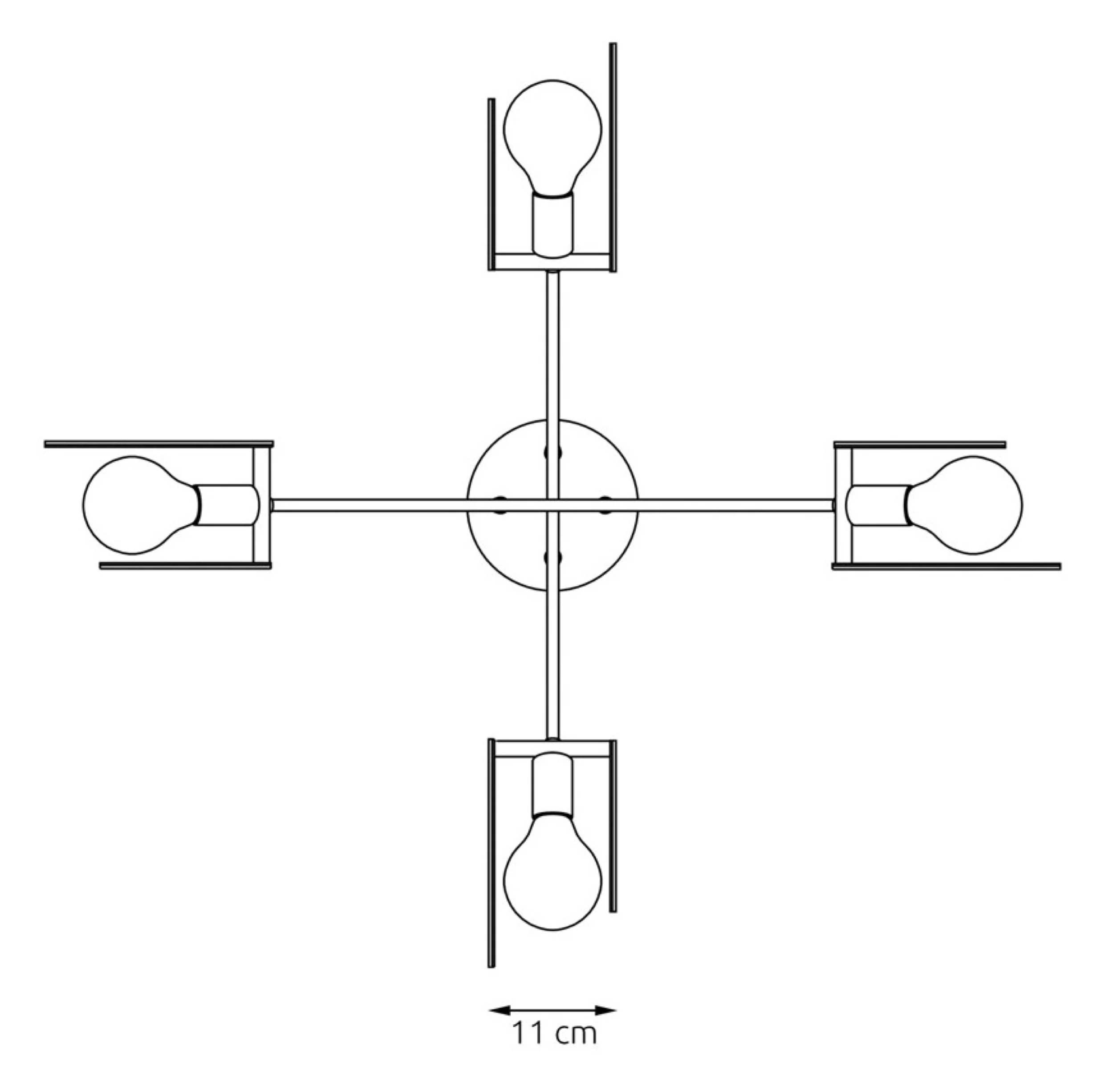 Lampa sufitowa Skiva x4 czarno-brazowa - Image 6
