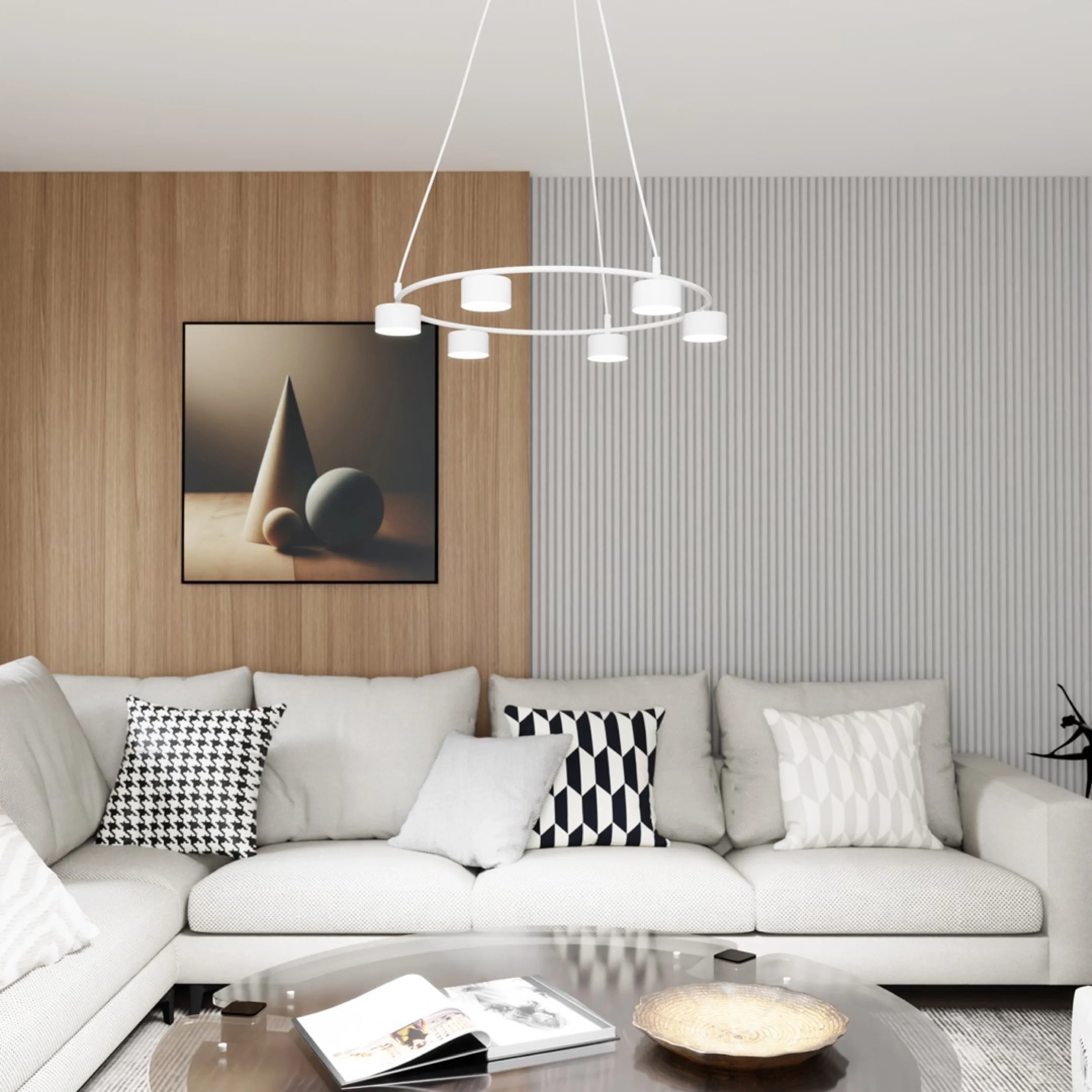 Lampa sufitowa Starlit x6 biała - Image 3