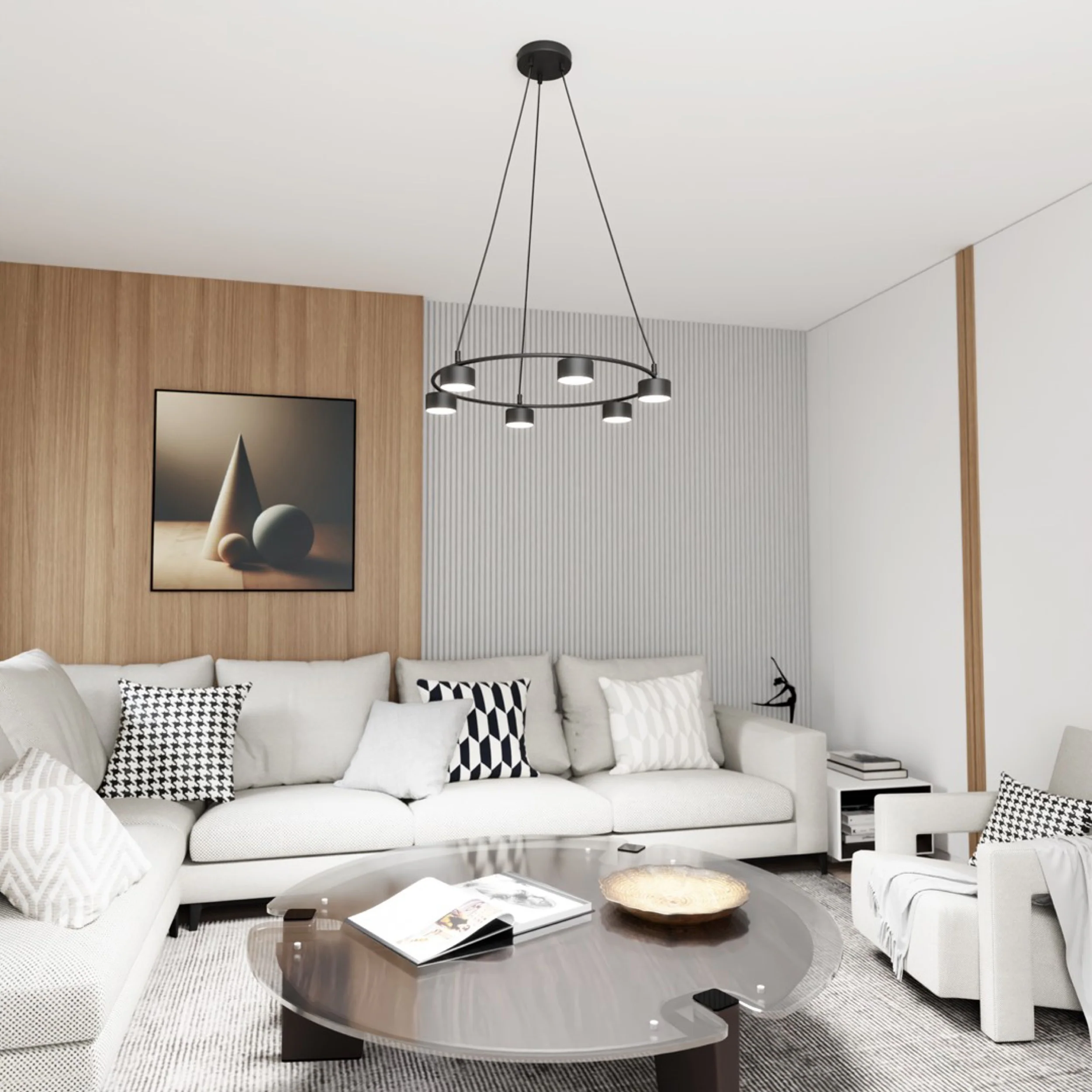 Lampa sufitowa Starlit x6 czarna - Image 2