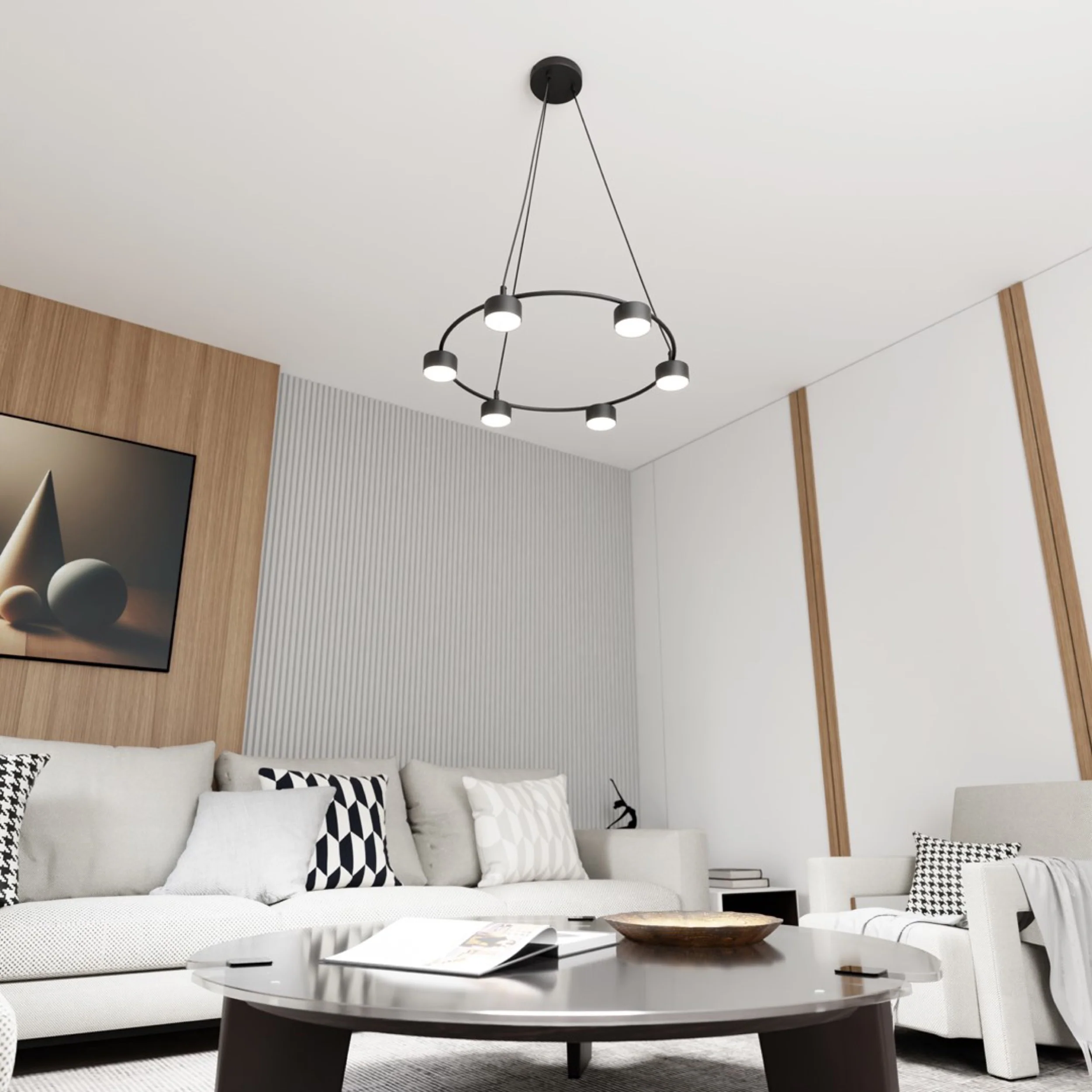 Lampa sufitowa Starlit x6 czarna - Image 3