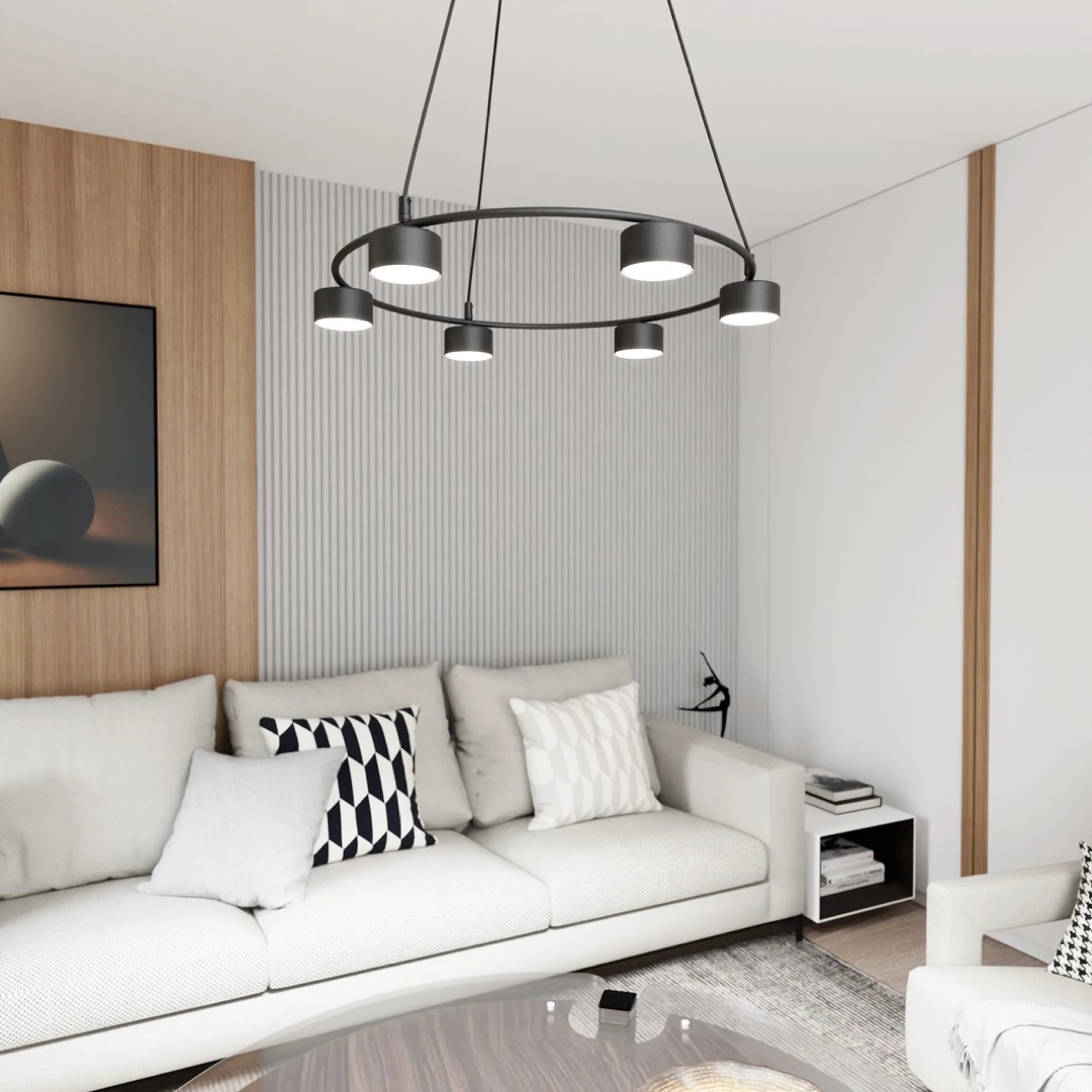 Lampa sufitowa Starlit x6 czarna - Image 4