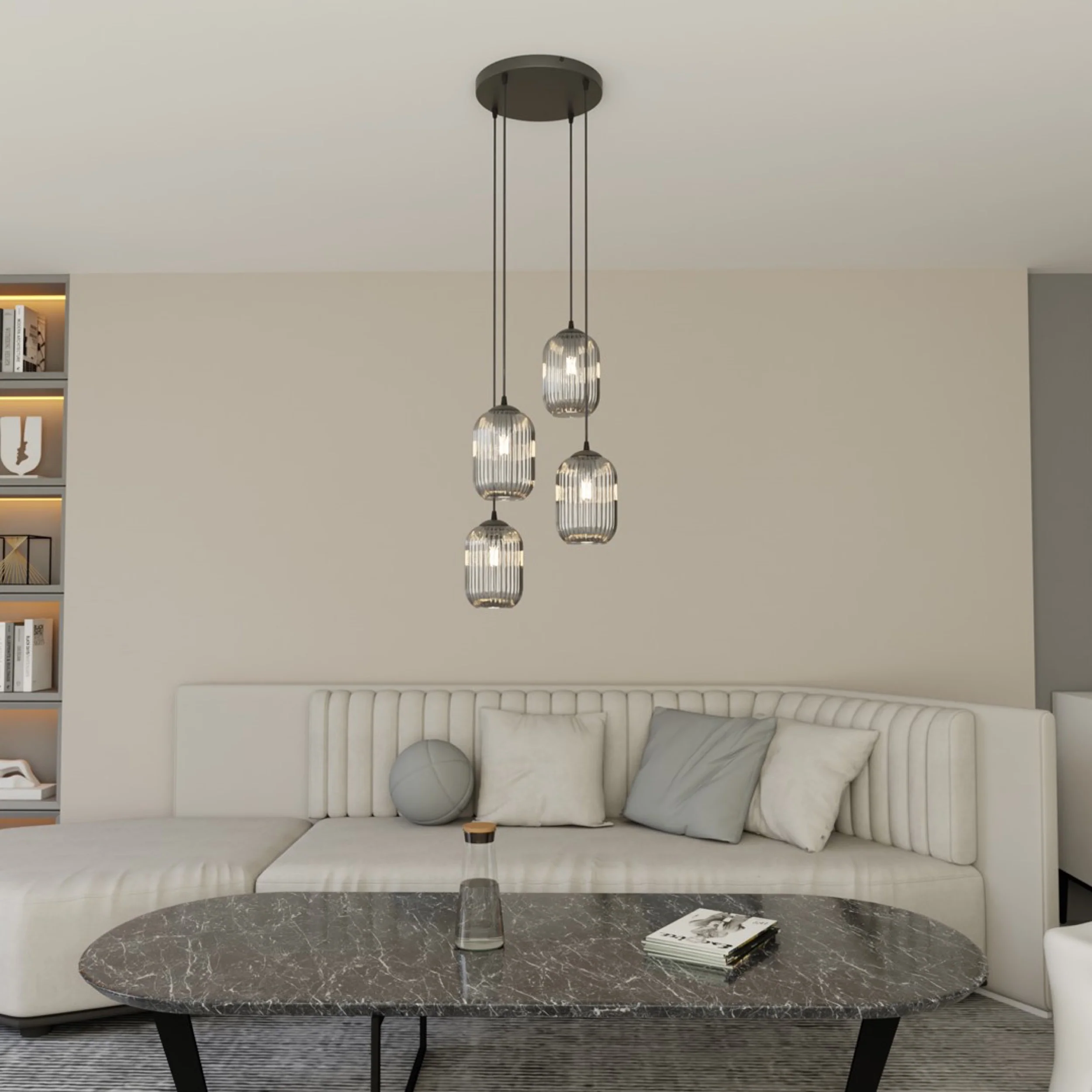 Lampa sufitowa Verdi II x4 czarna - Image 2