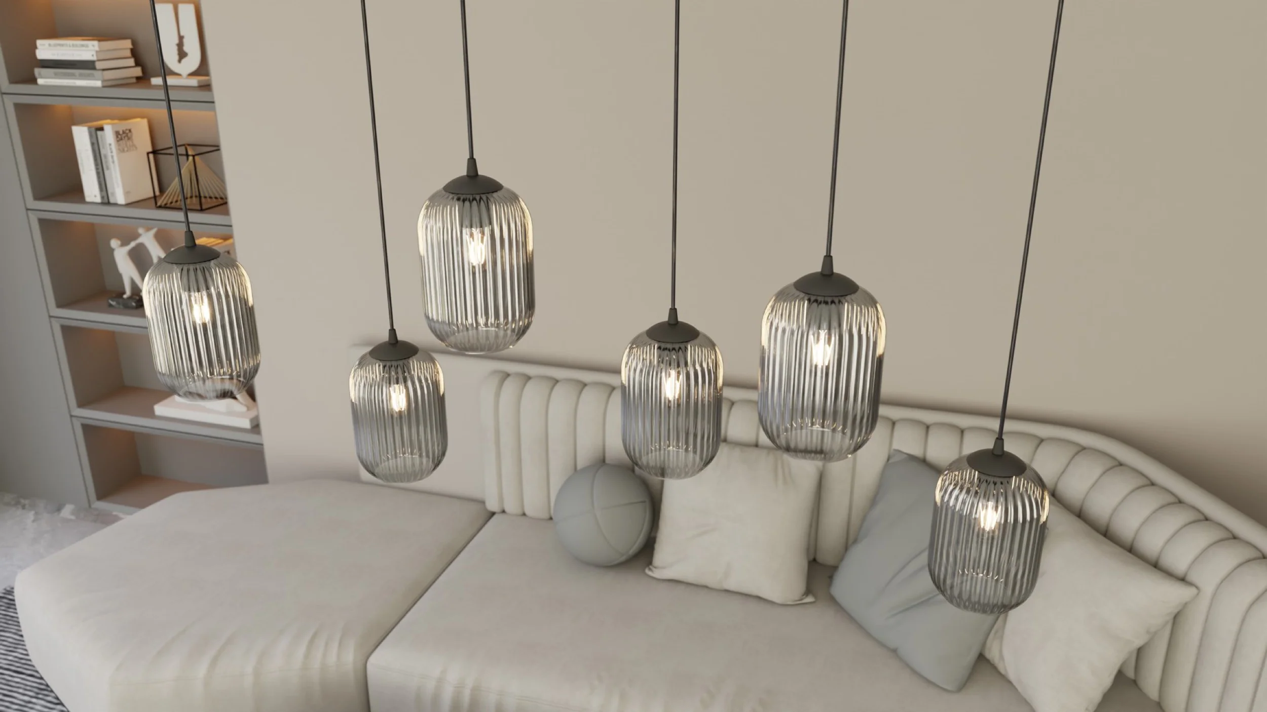 Lampa sufitowa Verdi II x4 czarna - Image 4