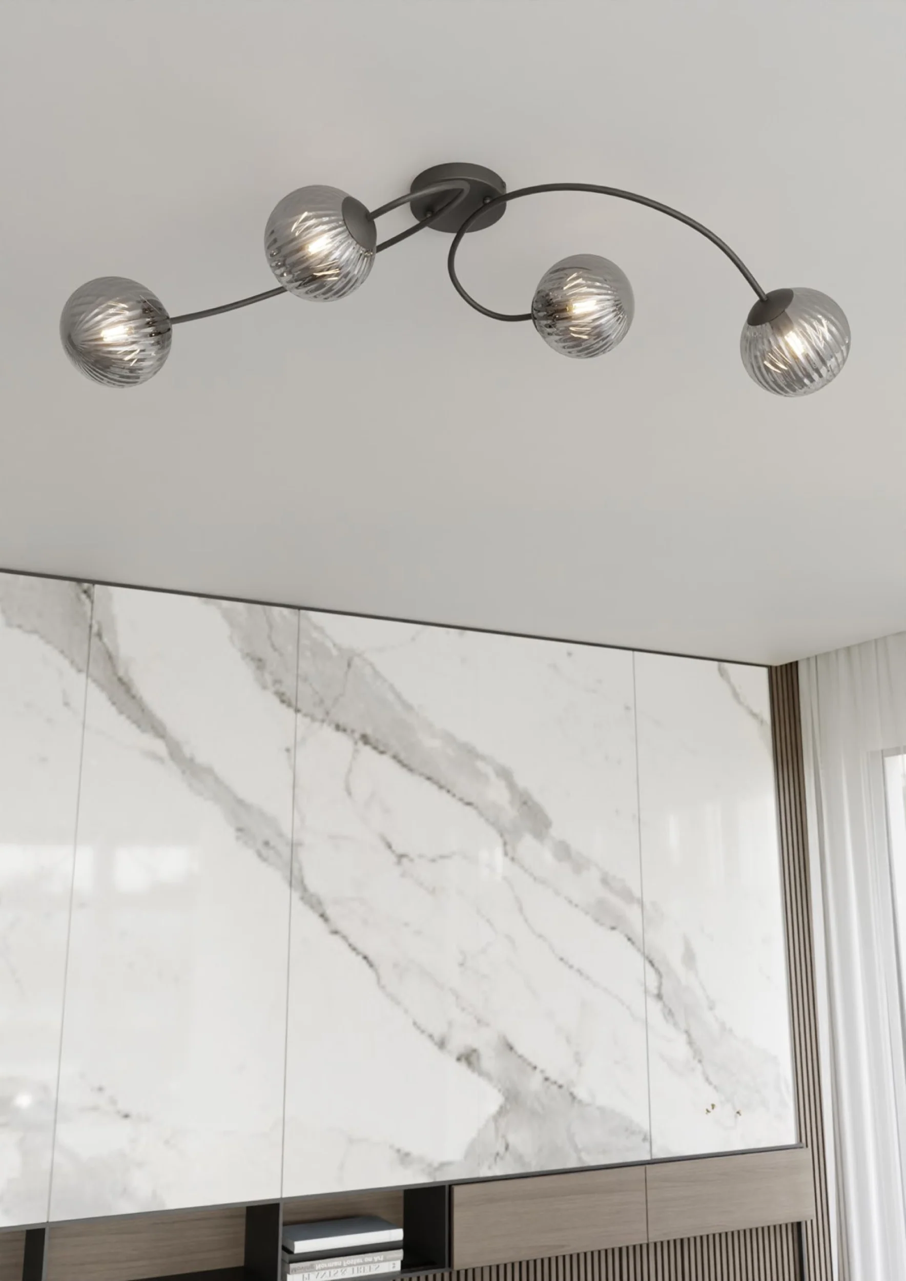 Lampa sufitowa Vibra x4 czarno-szara - Image 4