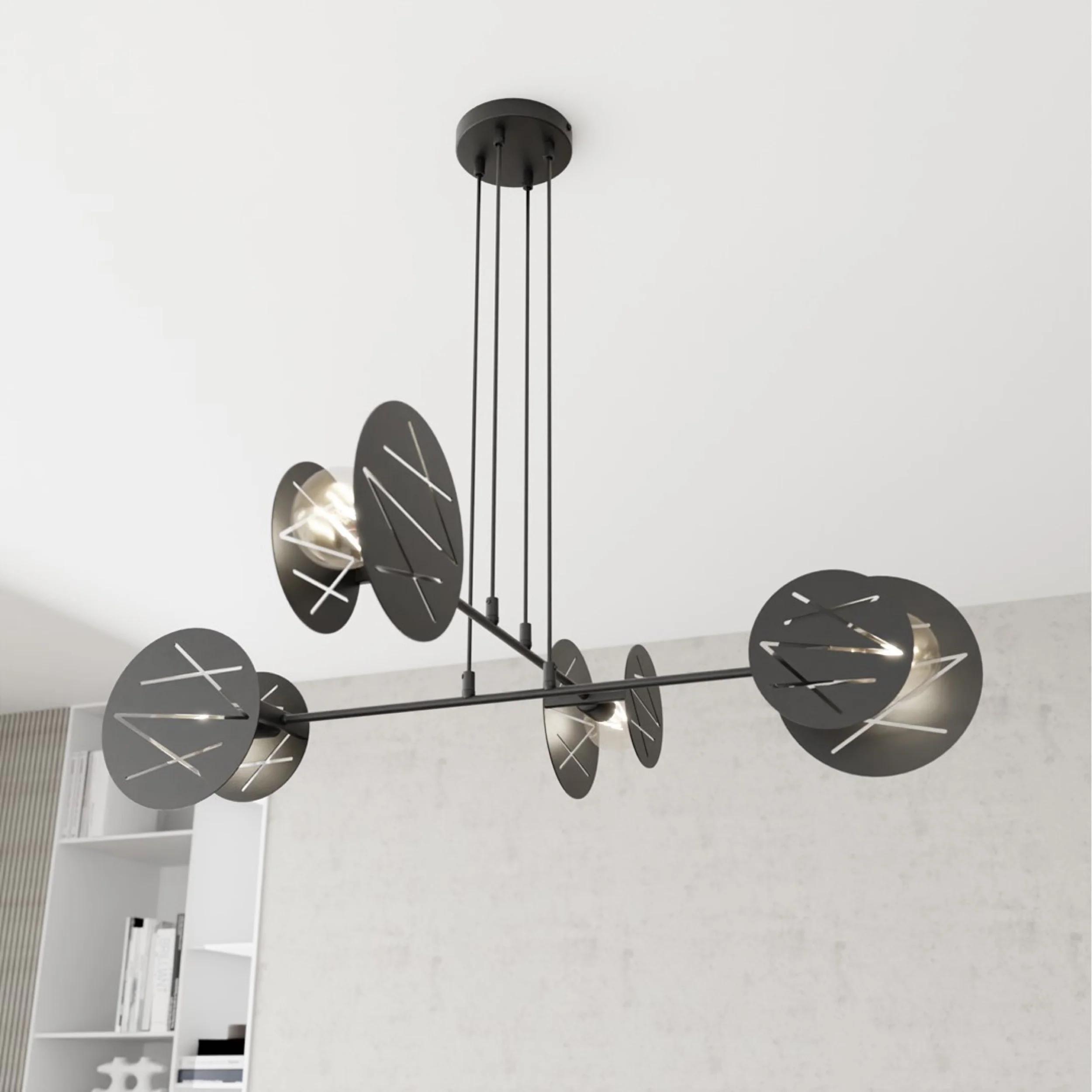 Lampa sufitowa Xotic x4 czarna - Image 4