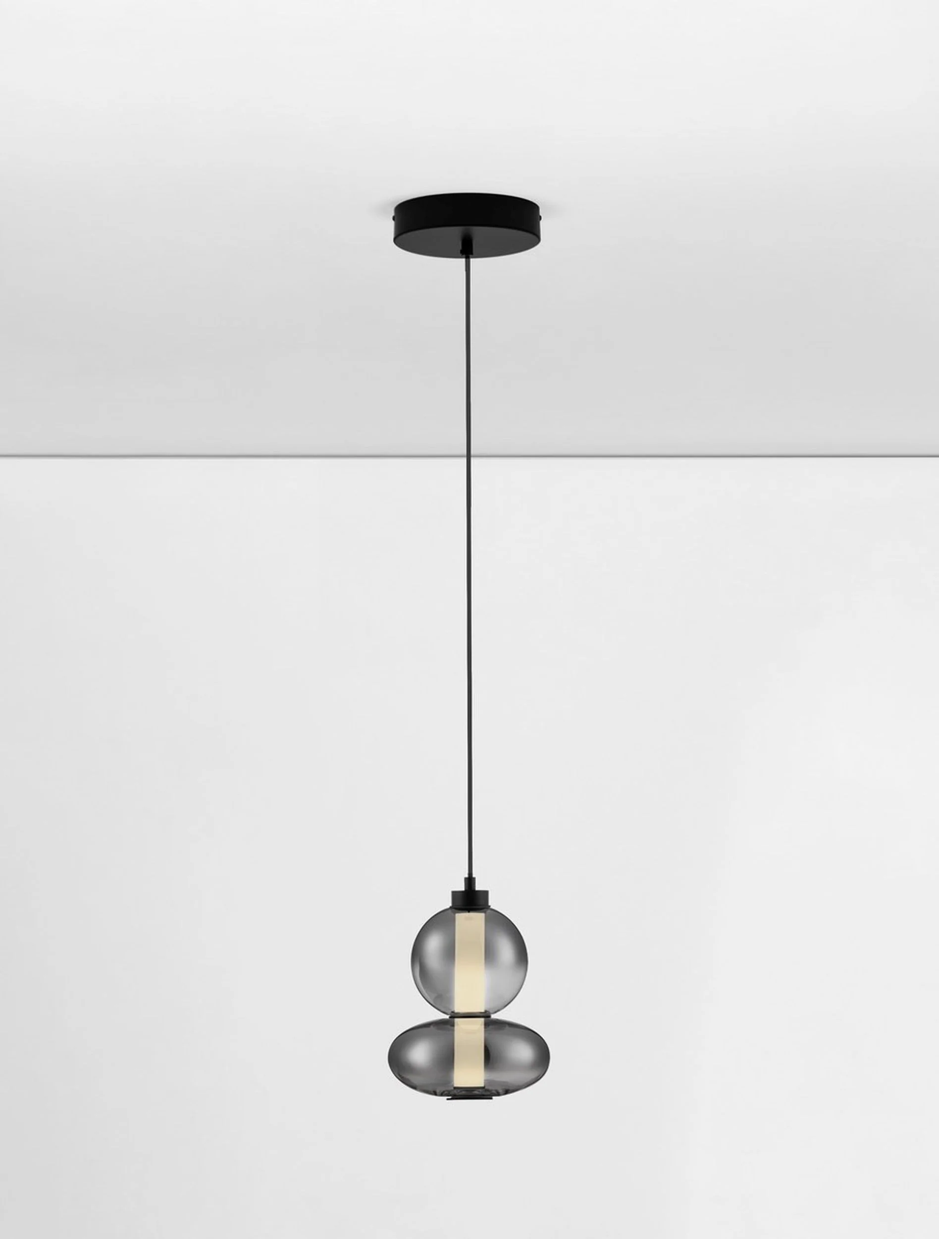 Lampa wisząca Acerney LED czarno-szara - Image 4