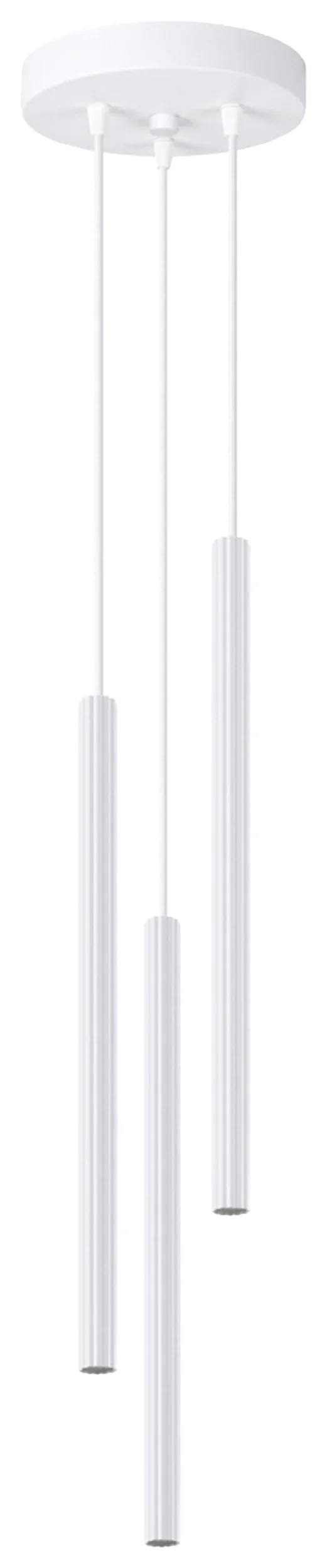 Lampa wisząca Arche x3 biała na okrągłej podsufitce