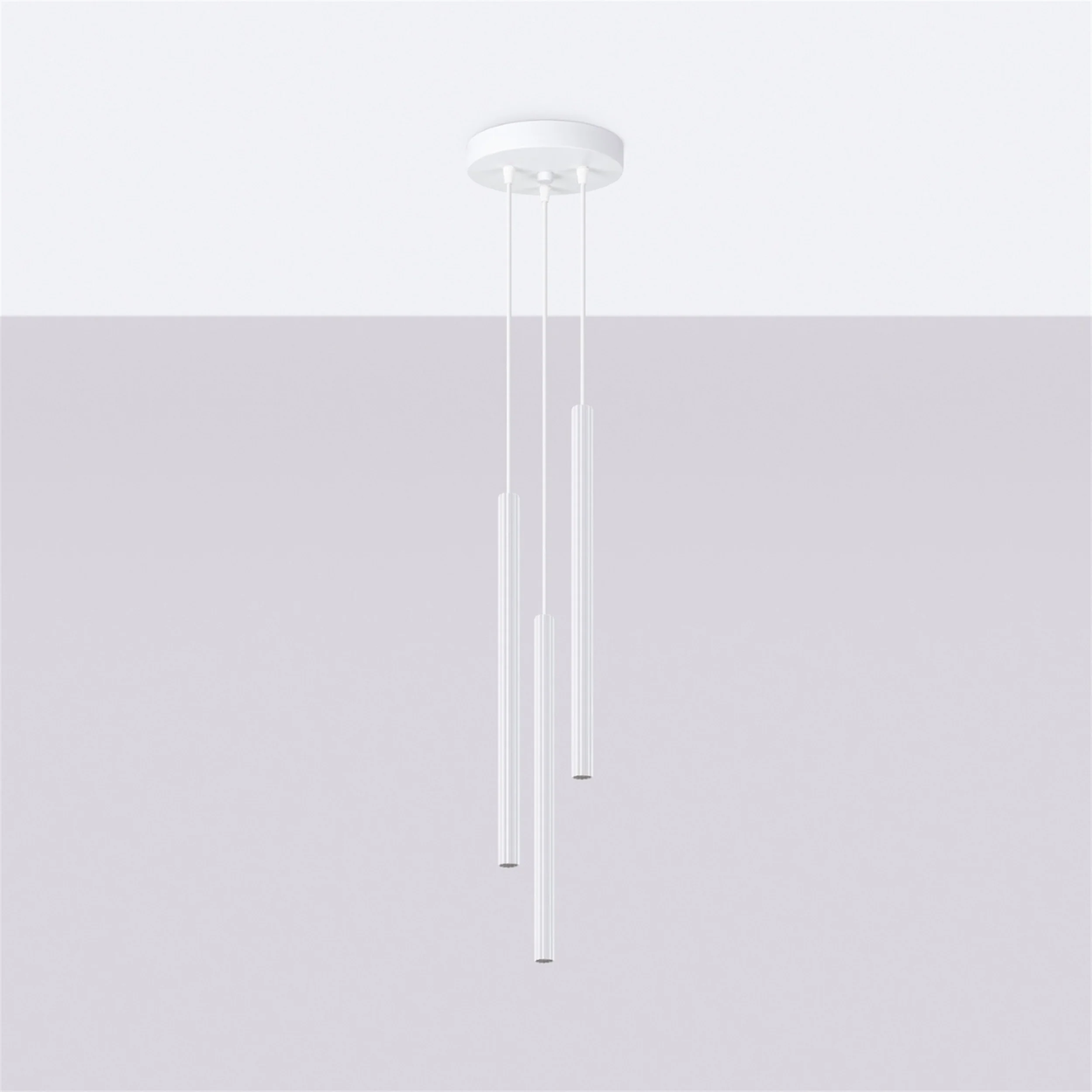 Lampa wisząca Arche x3 biała na okrągłej podsufitce - Image 2