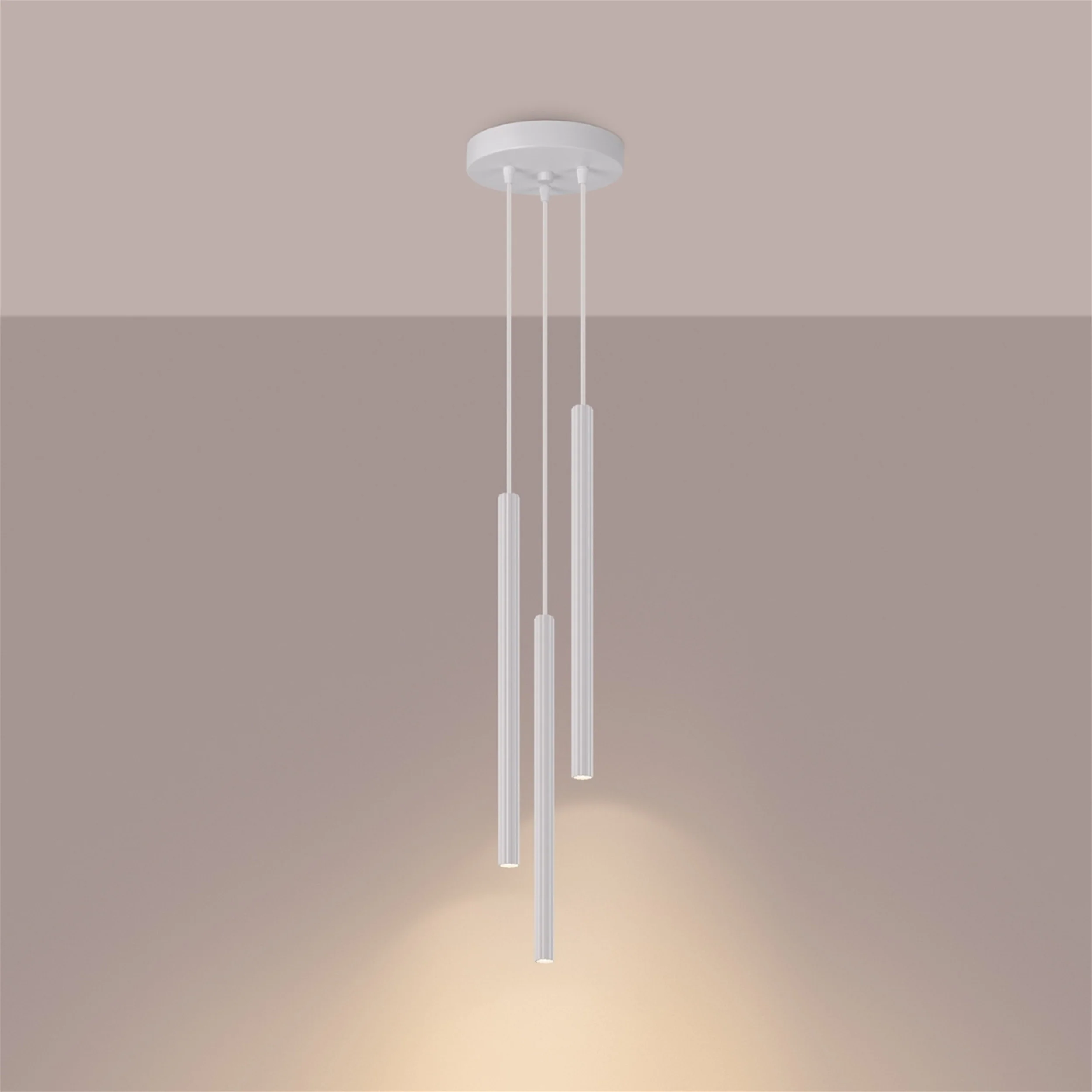 Lampa wisząca Arche x3 biała na okrągłej podsufitce - Image 3