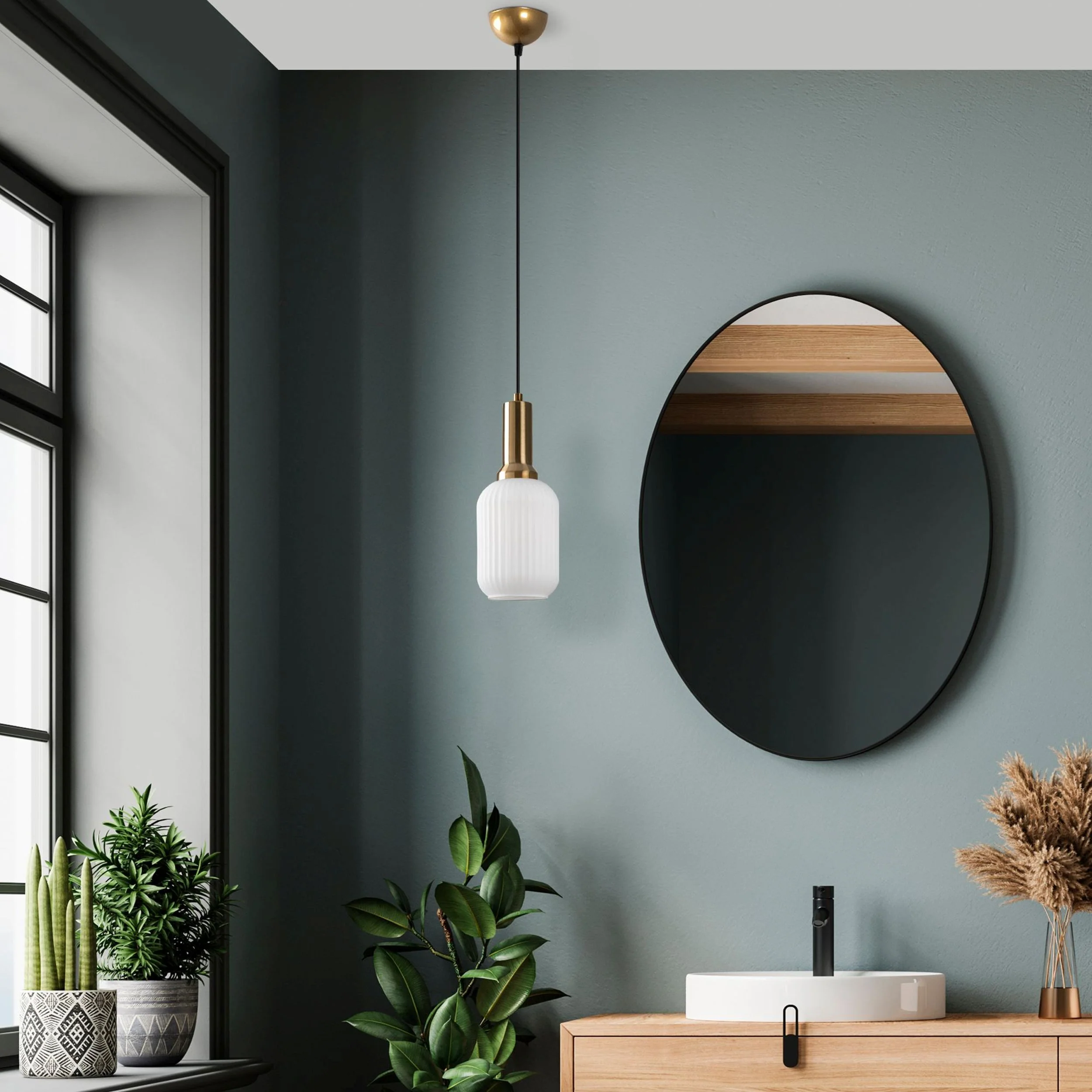 Lampa wisząca Asker 13 cm biało-złota - Image 2