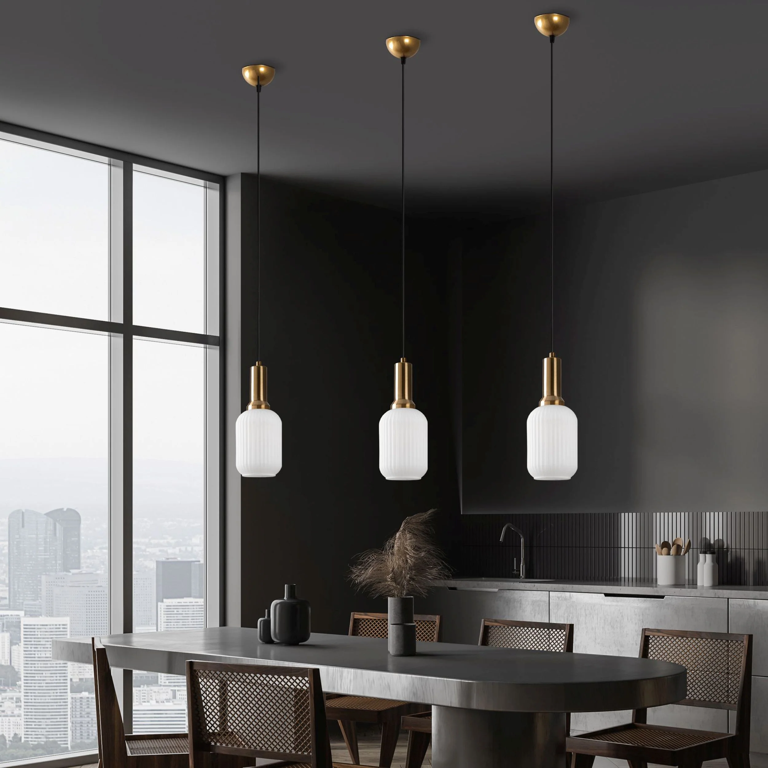 Lampa wisząca Asker 13 cm biało-złota - Image 3