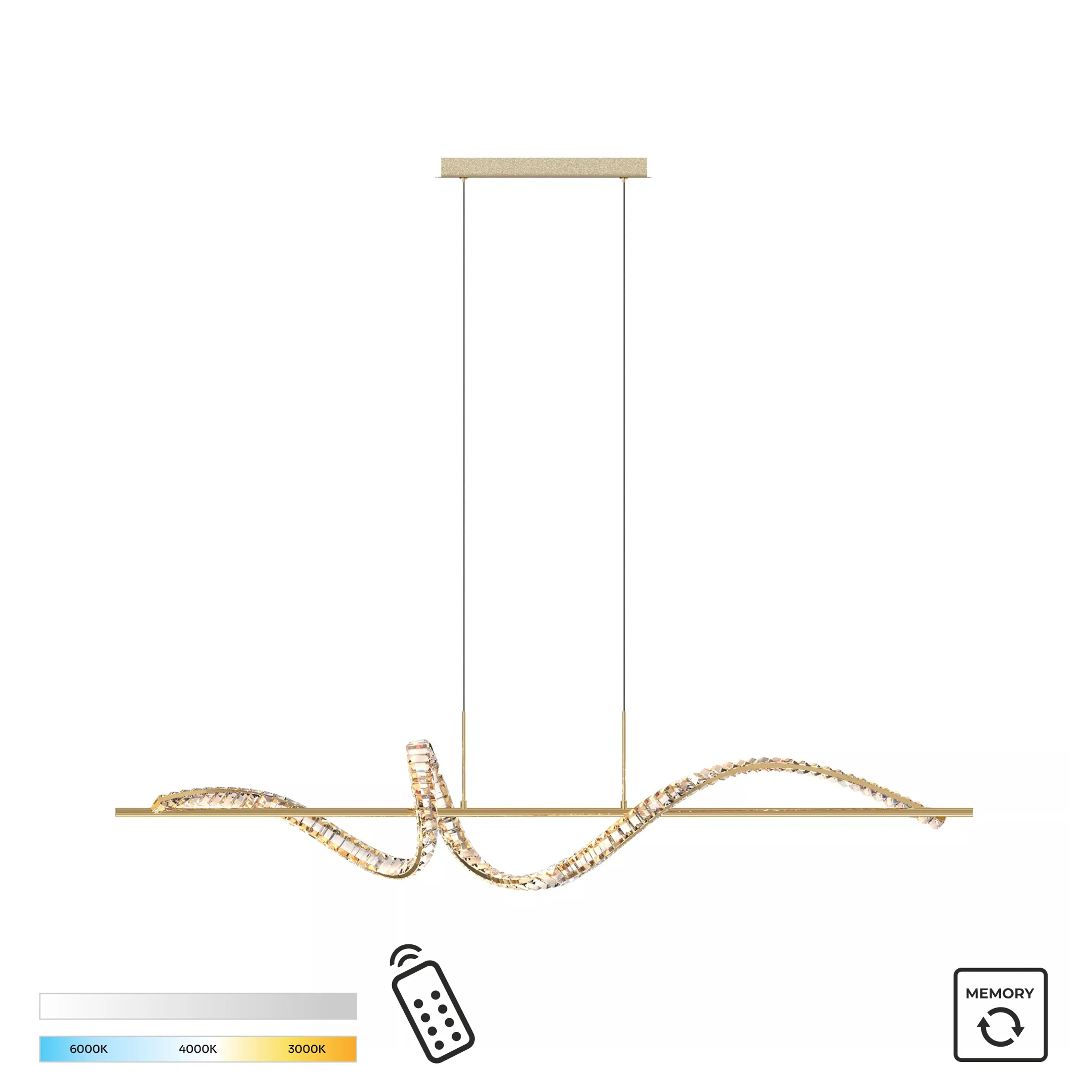 Lampa wisząca Athesa złota - Image 5