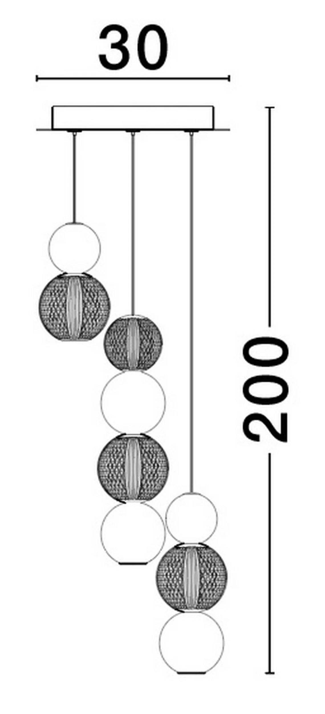 Lampa wisząca Beance LED x4 złota - Image 5