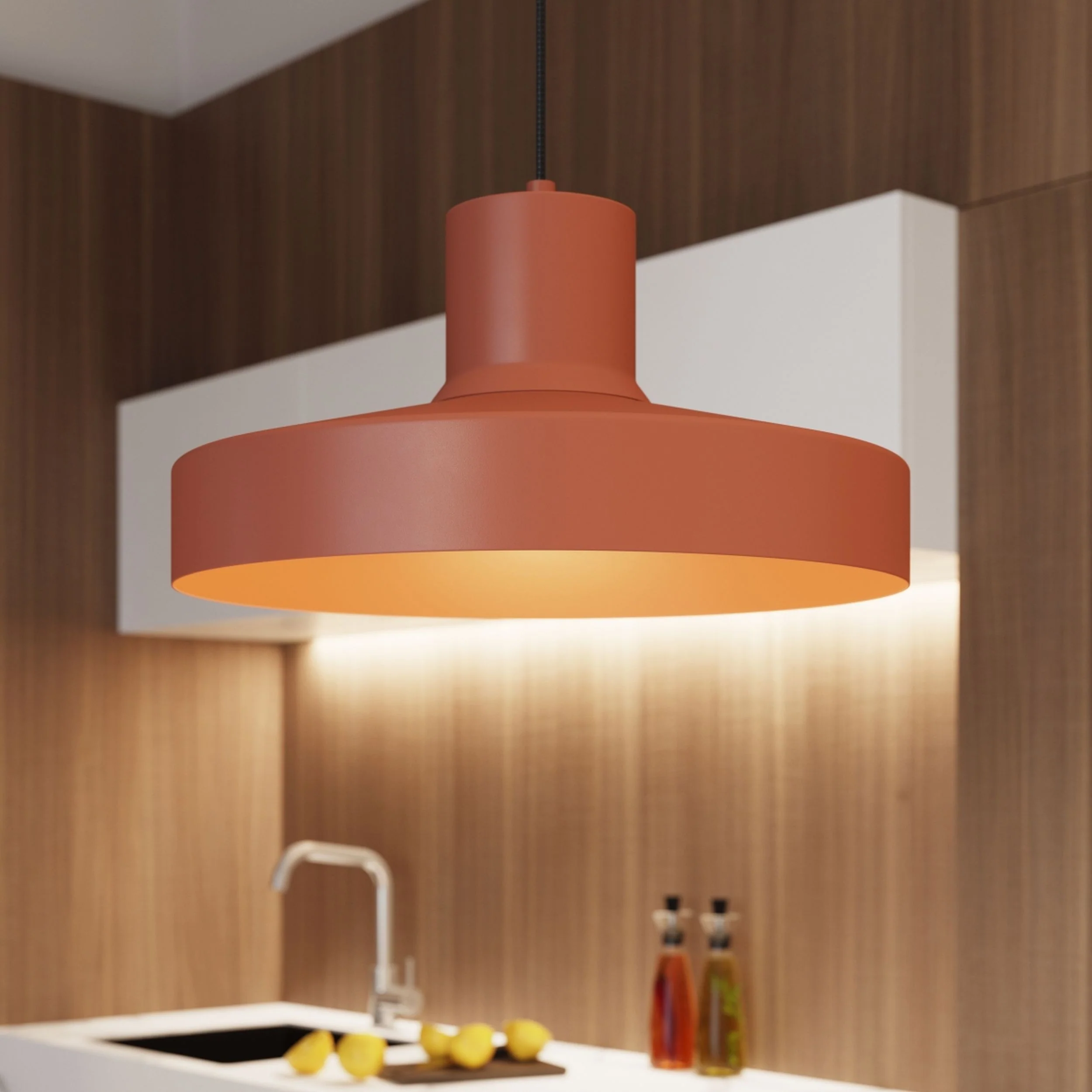 Lampa wisząca Bilo ochra czerwona - Image 2