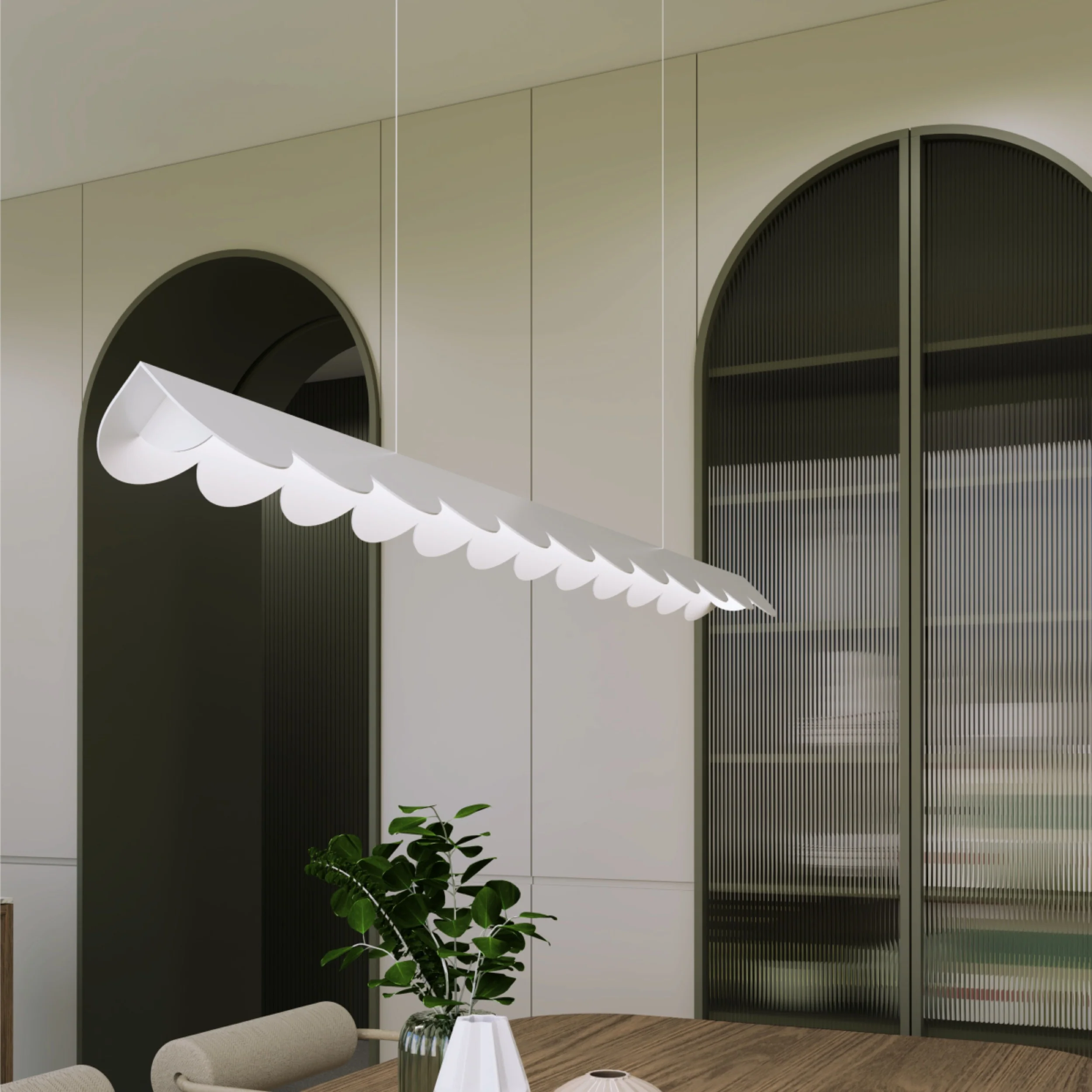 Lampa wisząca Biscuit biała LED barwa ciepła - Image 4