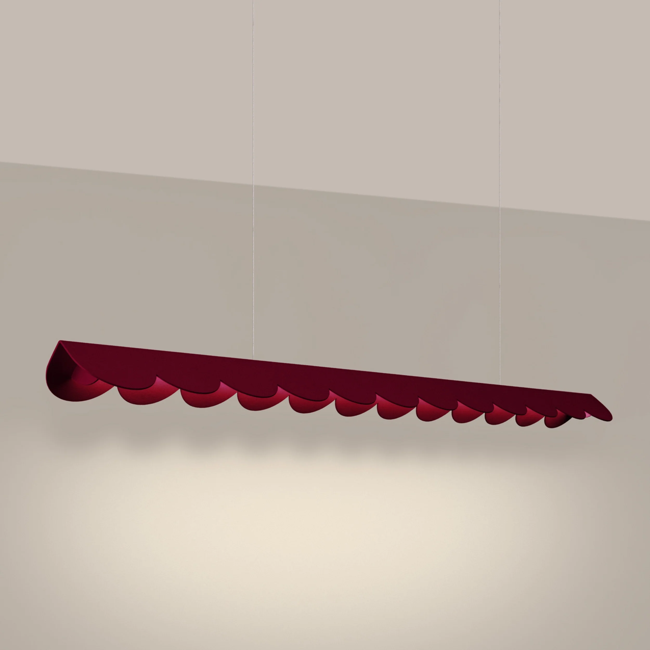 Lampa wisząca Biscuit burgund LED barwa ciepła - Image 3