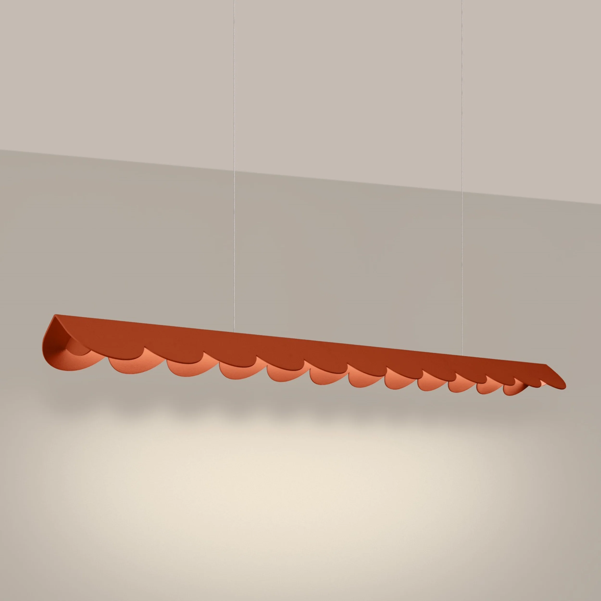 Lampa wisząca Biscuit ochra czerwona LED barwa ciepła - Image 3