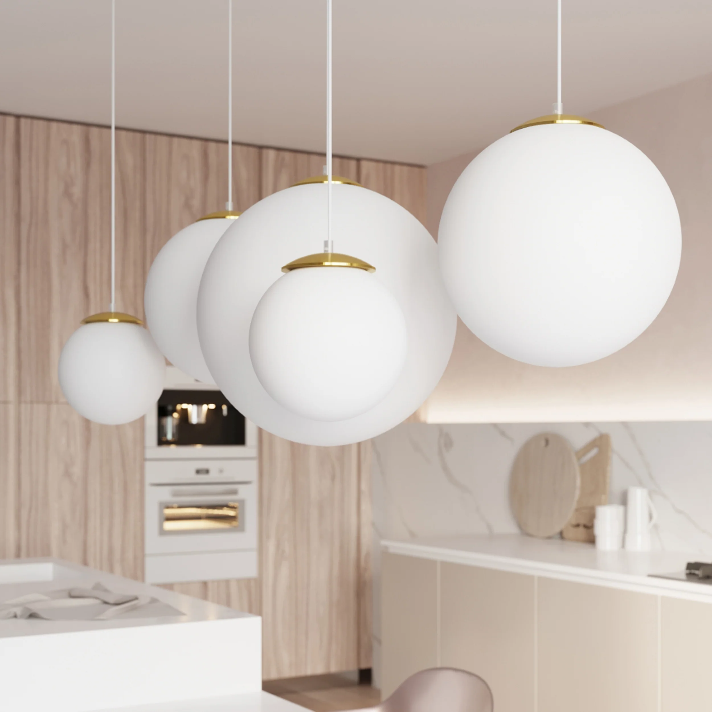 Lampa wisząca Blowly średnica 30 cm złota - Image 4