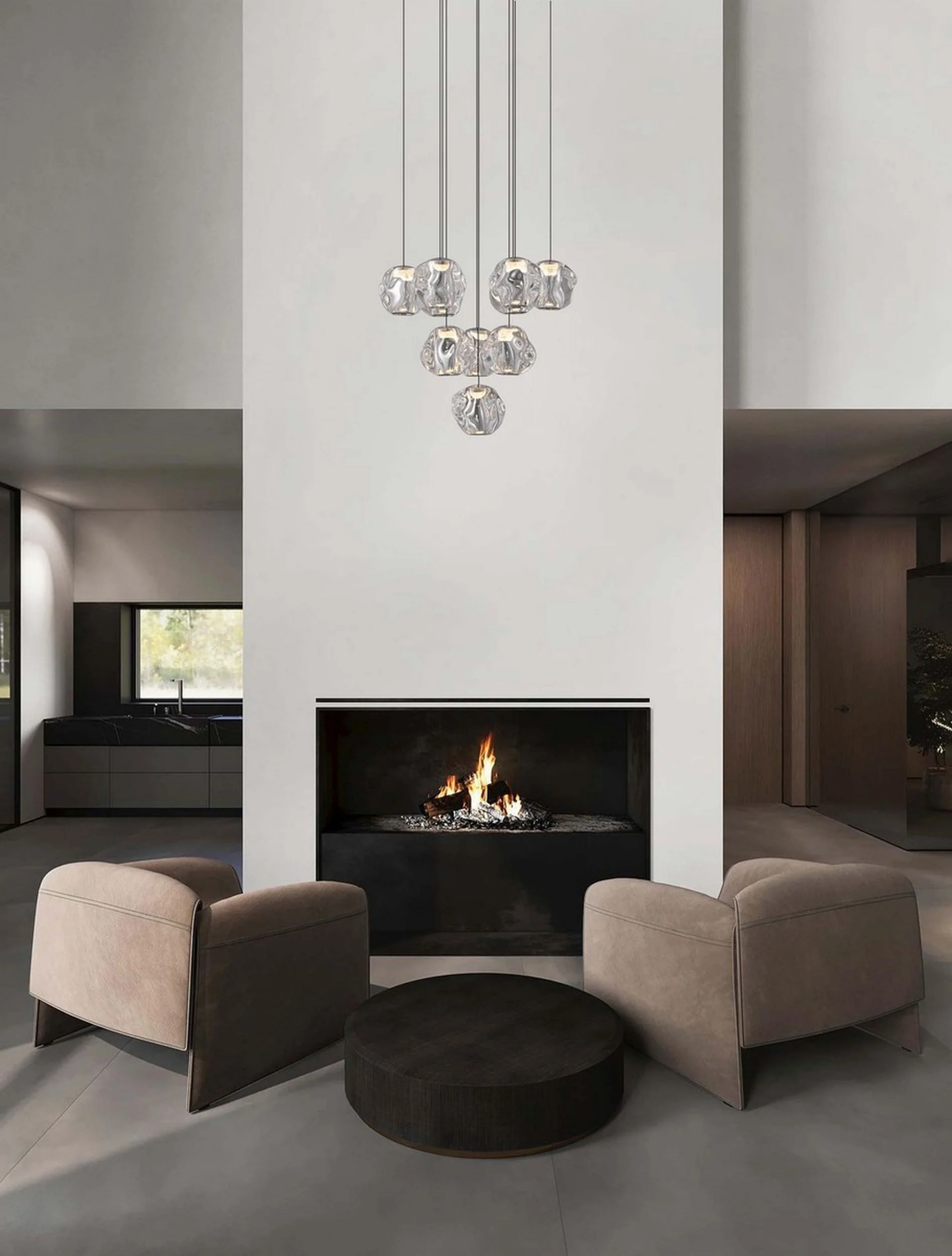 Lampa wisząca Borall LED x10 czarna - Image 2