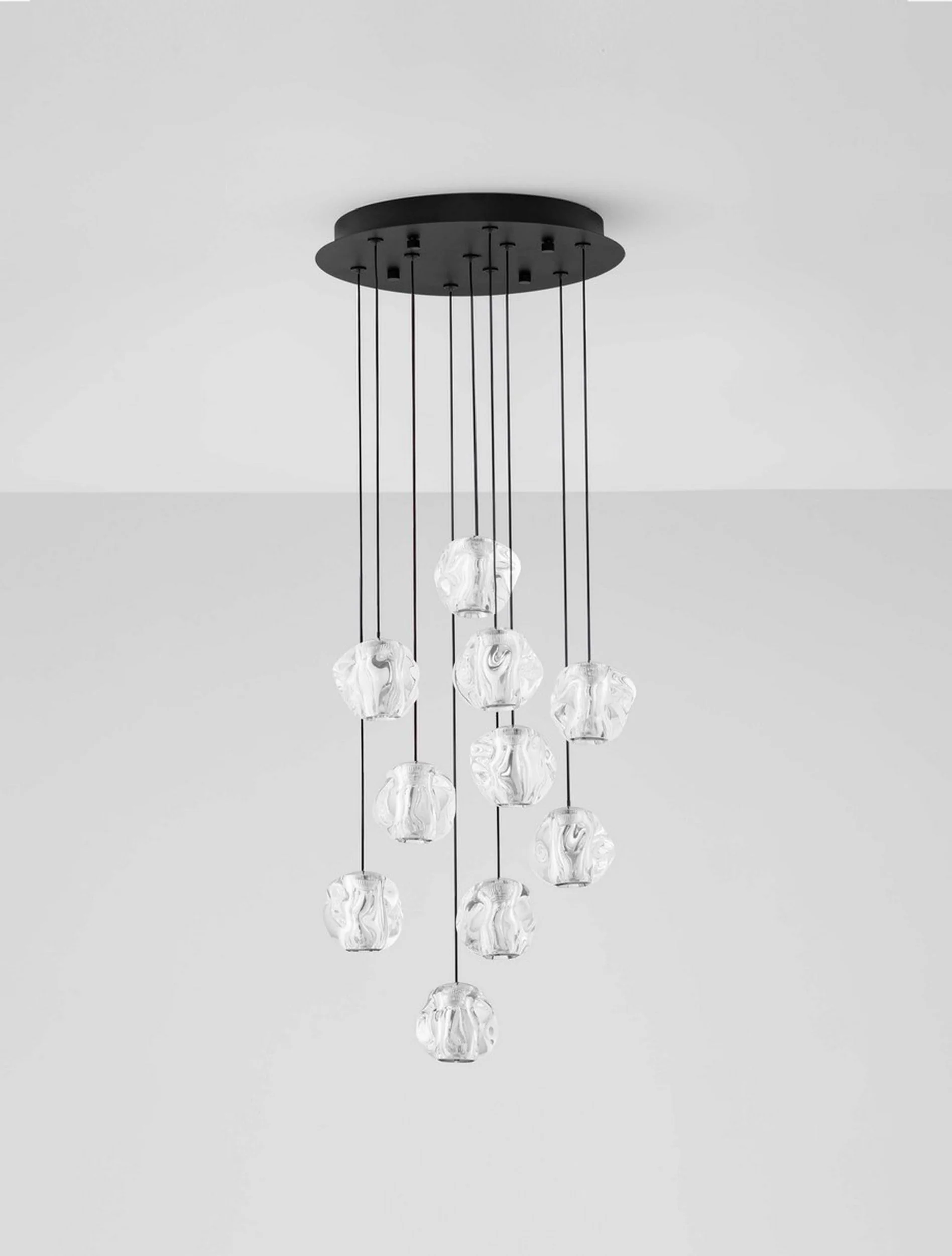 Lampa wisząca Borall LED x10 czarna - Image 5