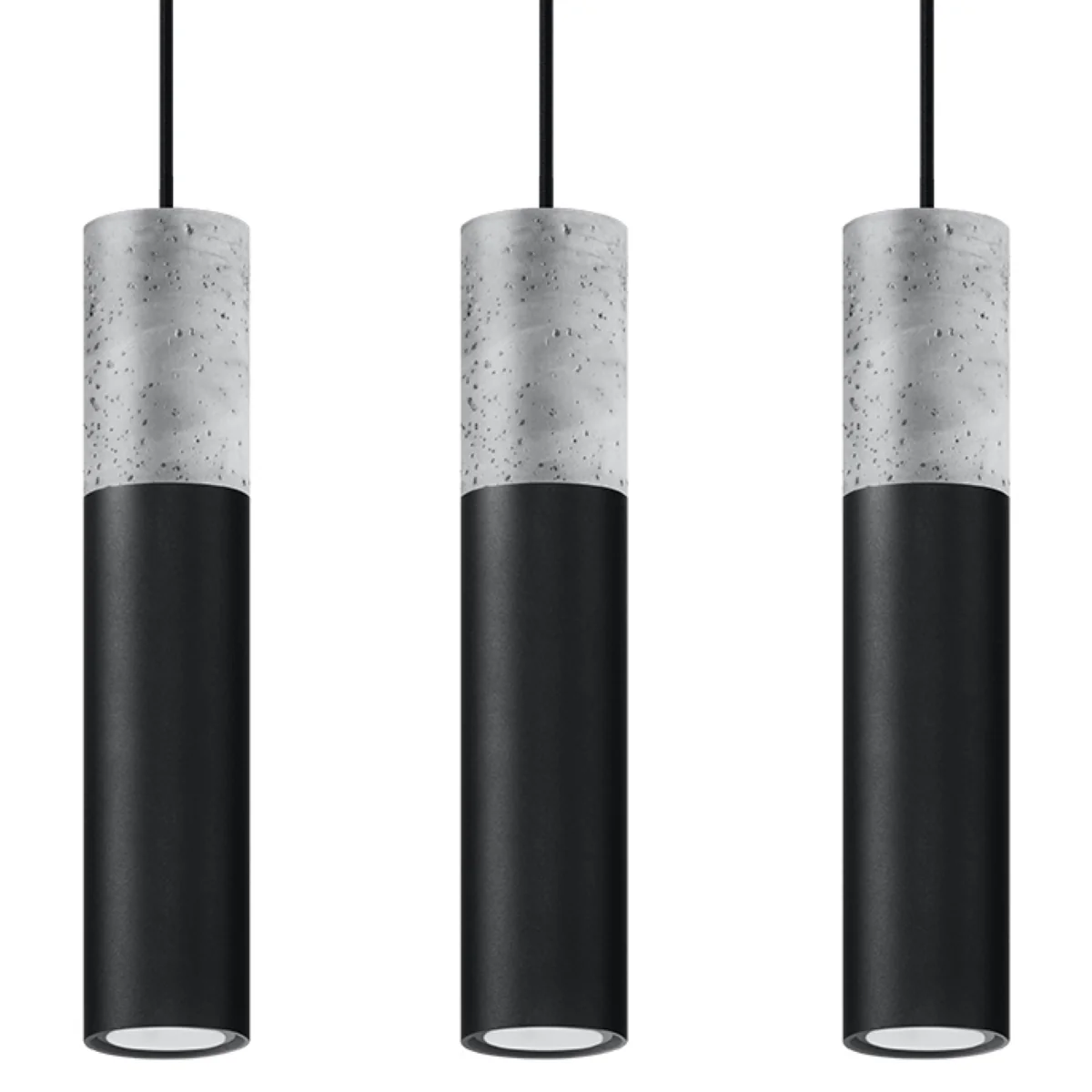 Lampa wisząca Borgio 3L czarny