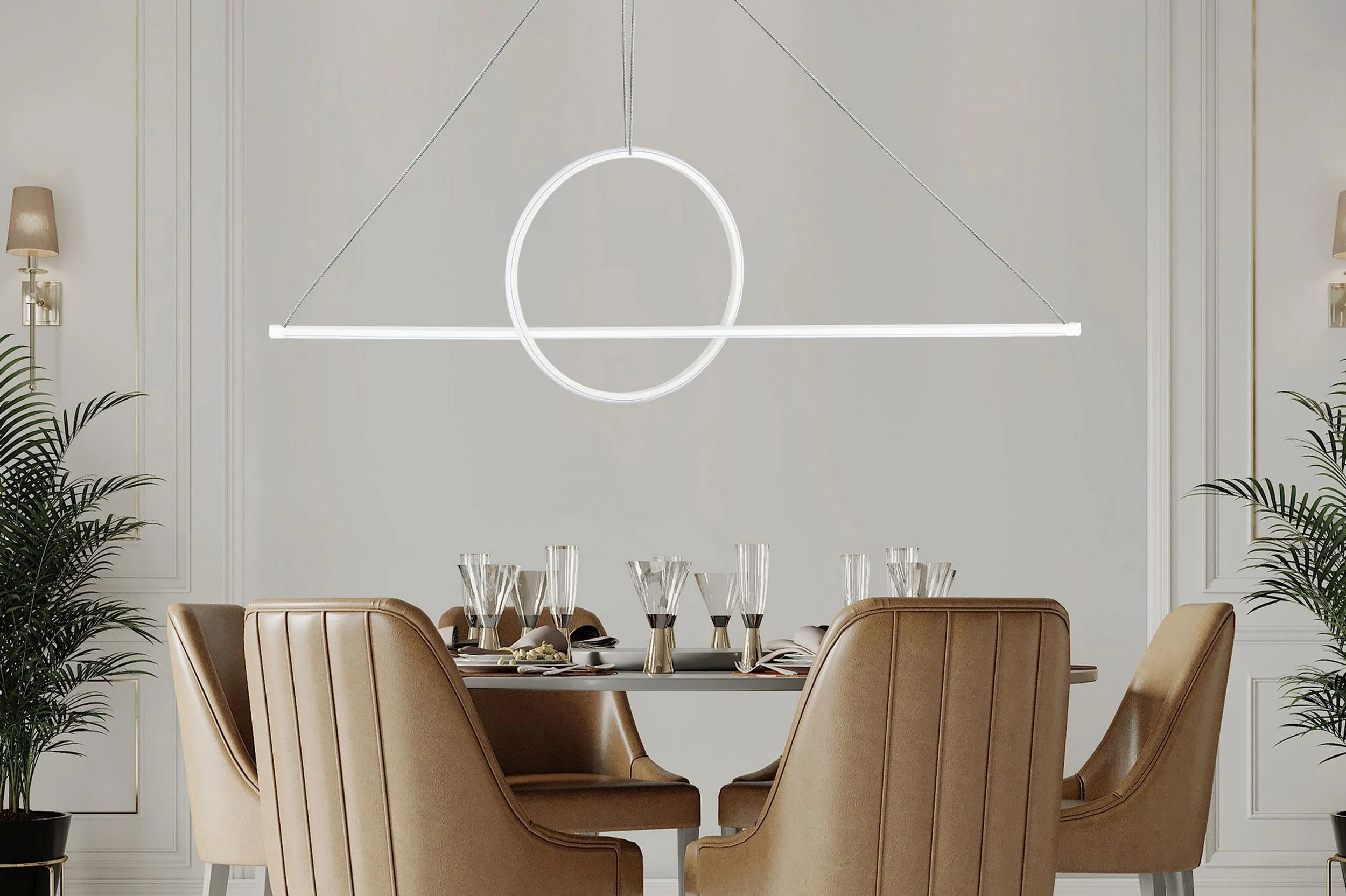 Lampa wisząca Bowal LED biała ciepłe światło - Image 3