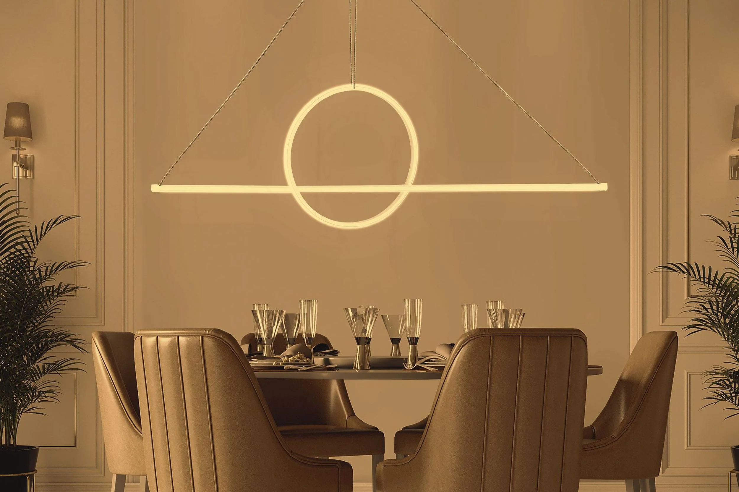 Lampa wisząca Bowal LED biała ciepłe światło - Image 4