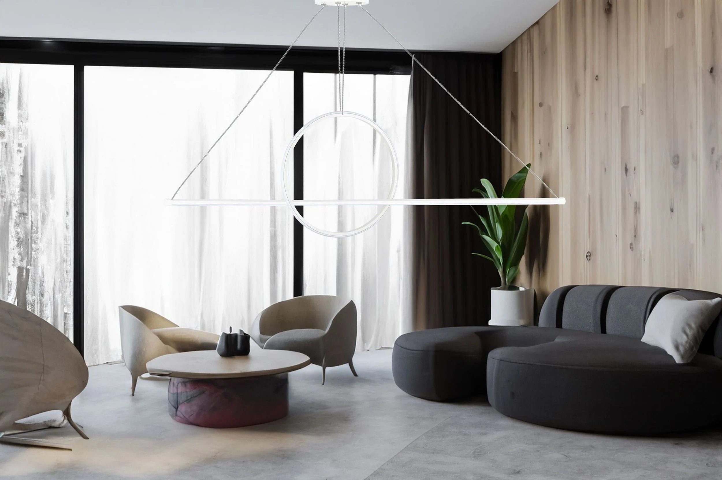 Lampa wisząca Bowal LED biała zimne światło - Image 6
