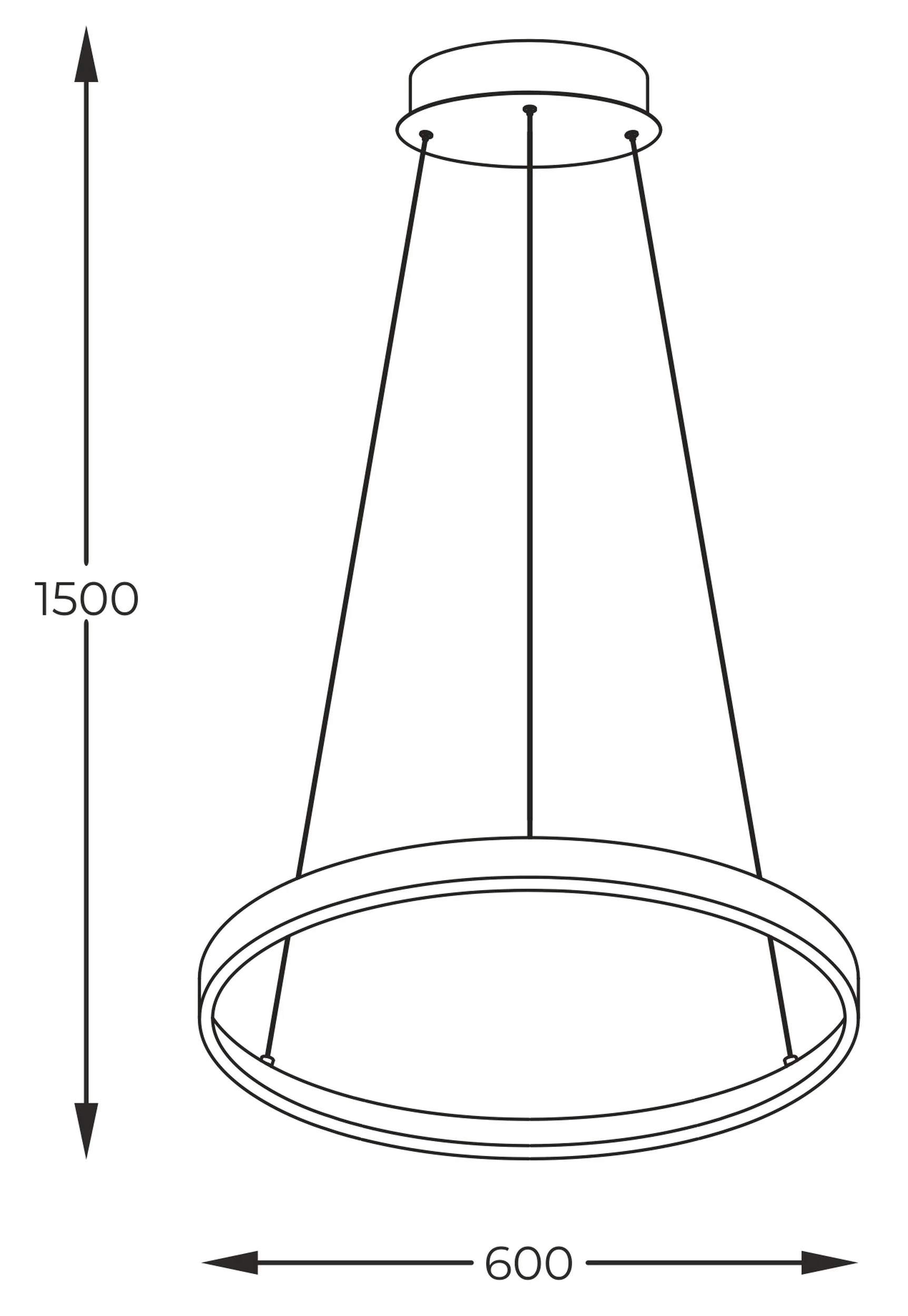 Lampa wisząca Breno LED średnica 60 cm złota - Image 4