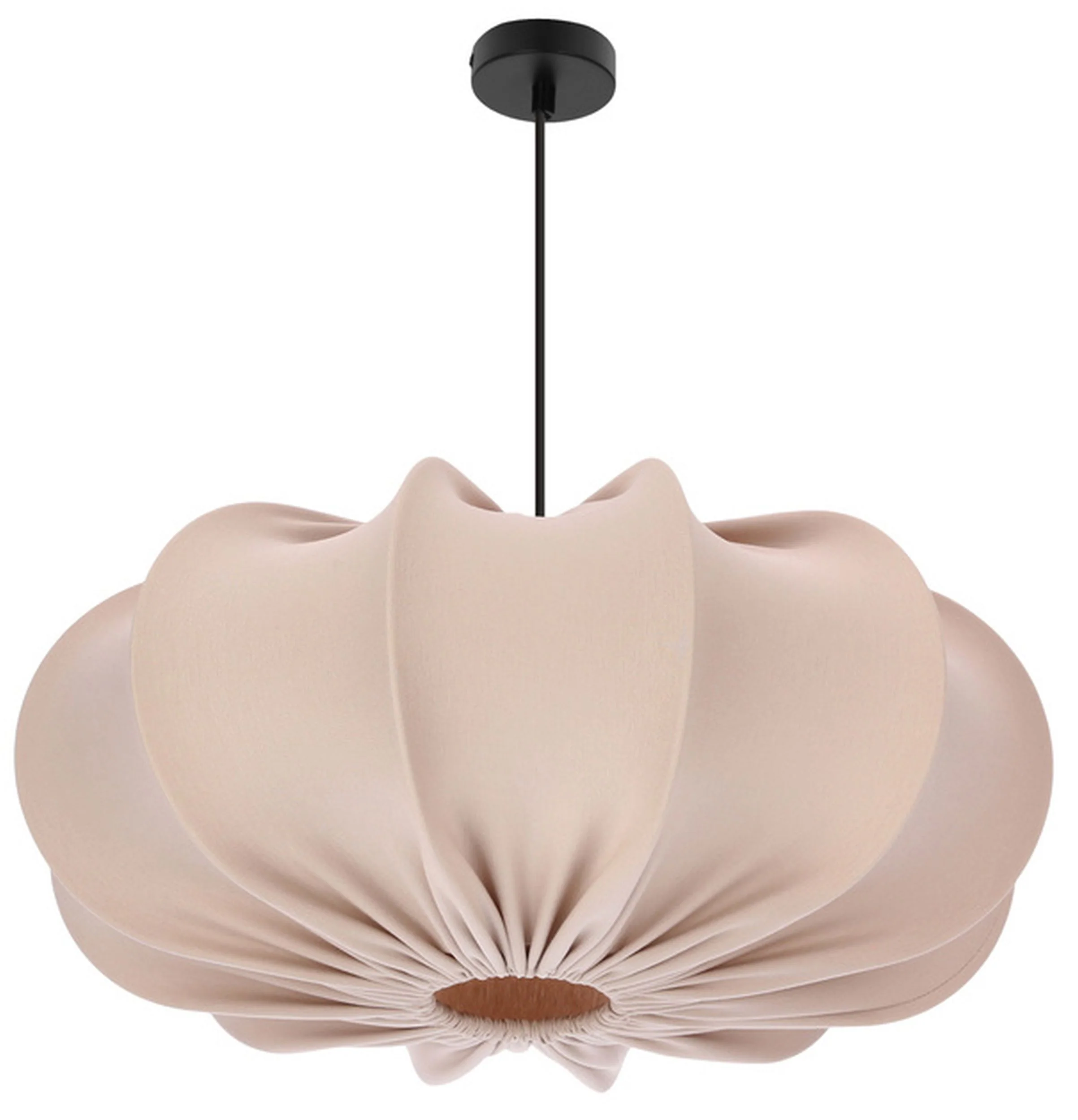 Lampa wisząca Cafee średnica 52 cm frappe z czarną podstawą