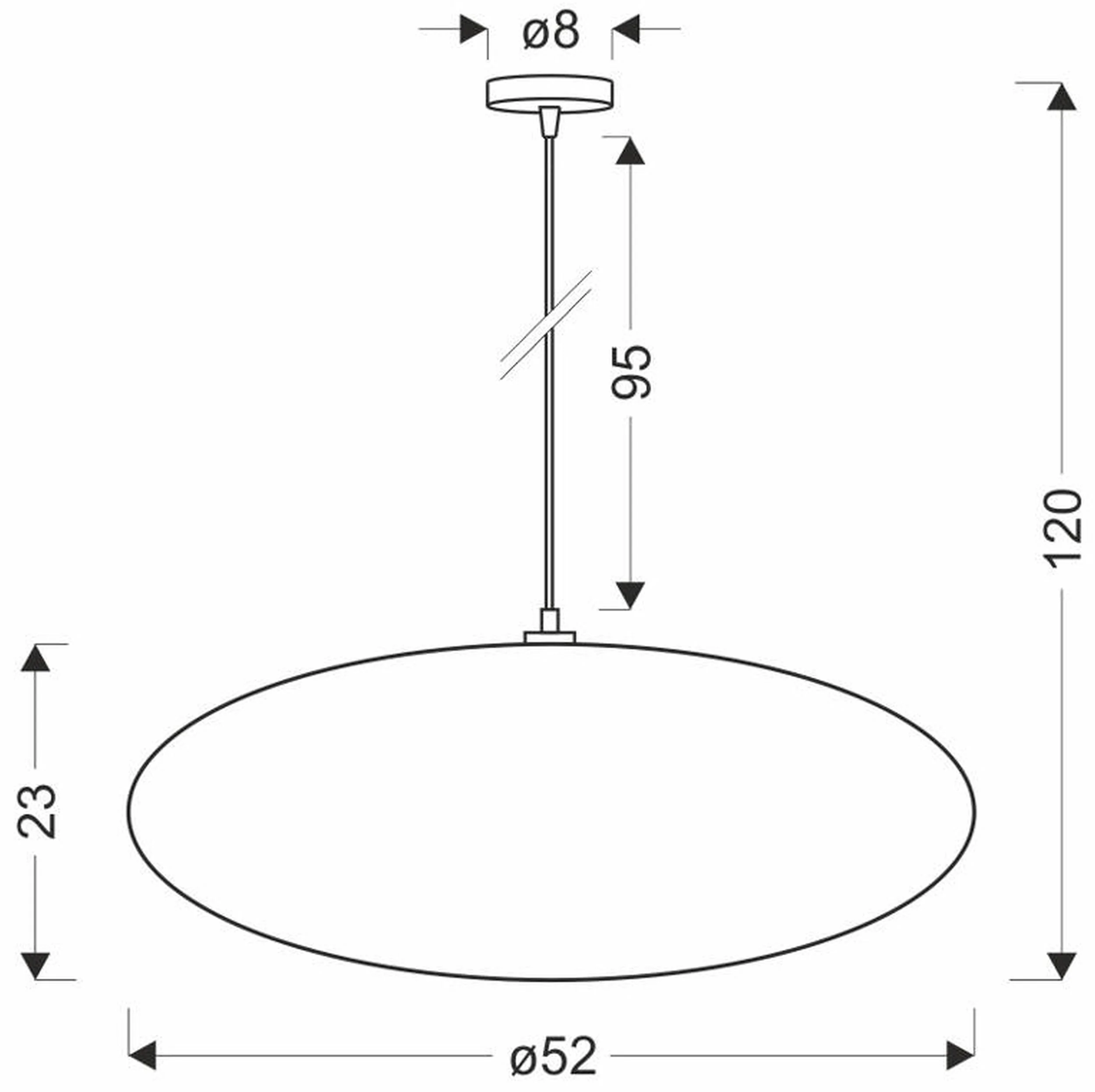 Lampa wisząca Cafee średnica 52 cm frappe z czarną podstawą - Image 10