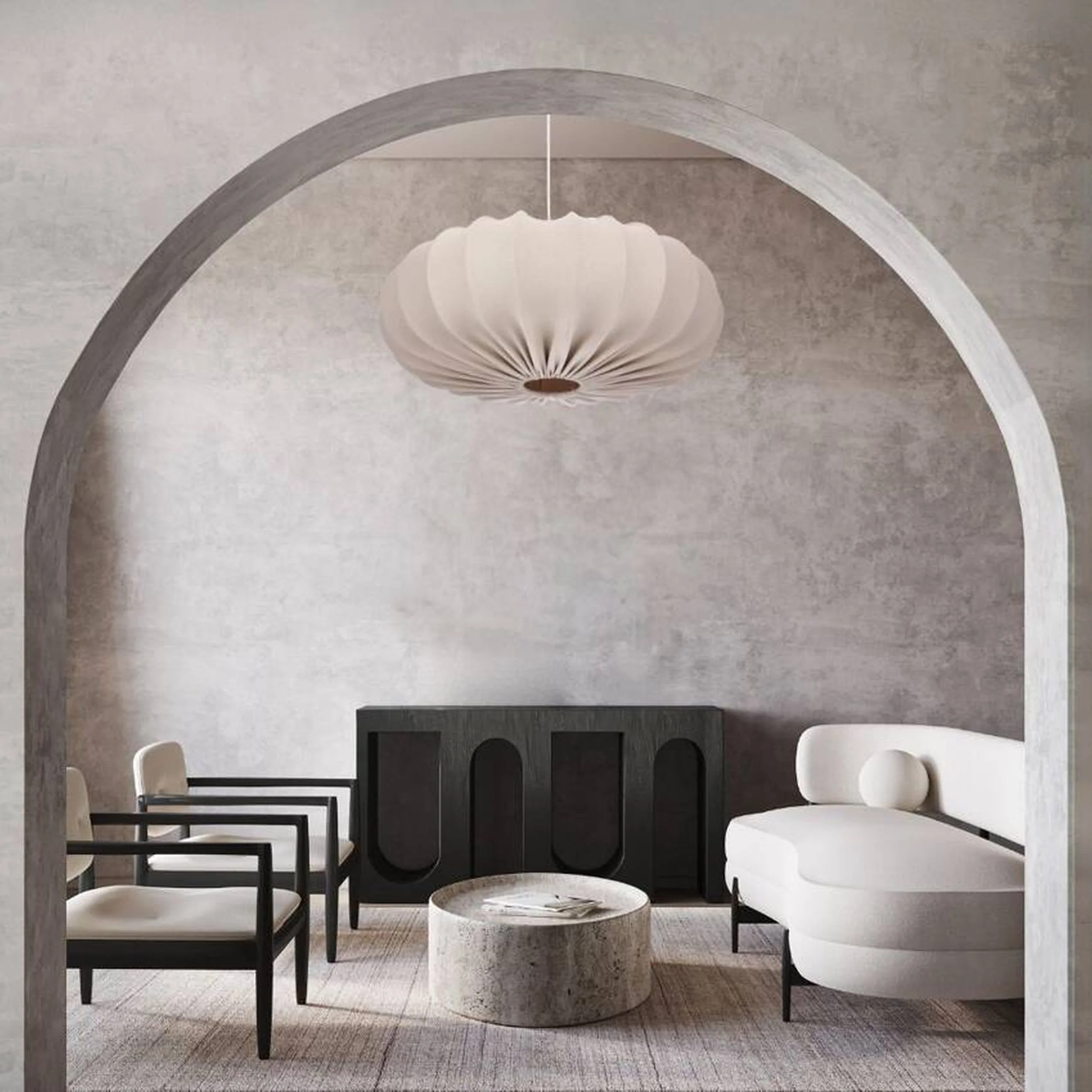 Lampa wisząca Cafee średnica 52 cm frappe z czarną podstawą - Image 7
