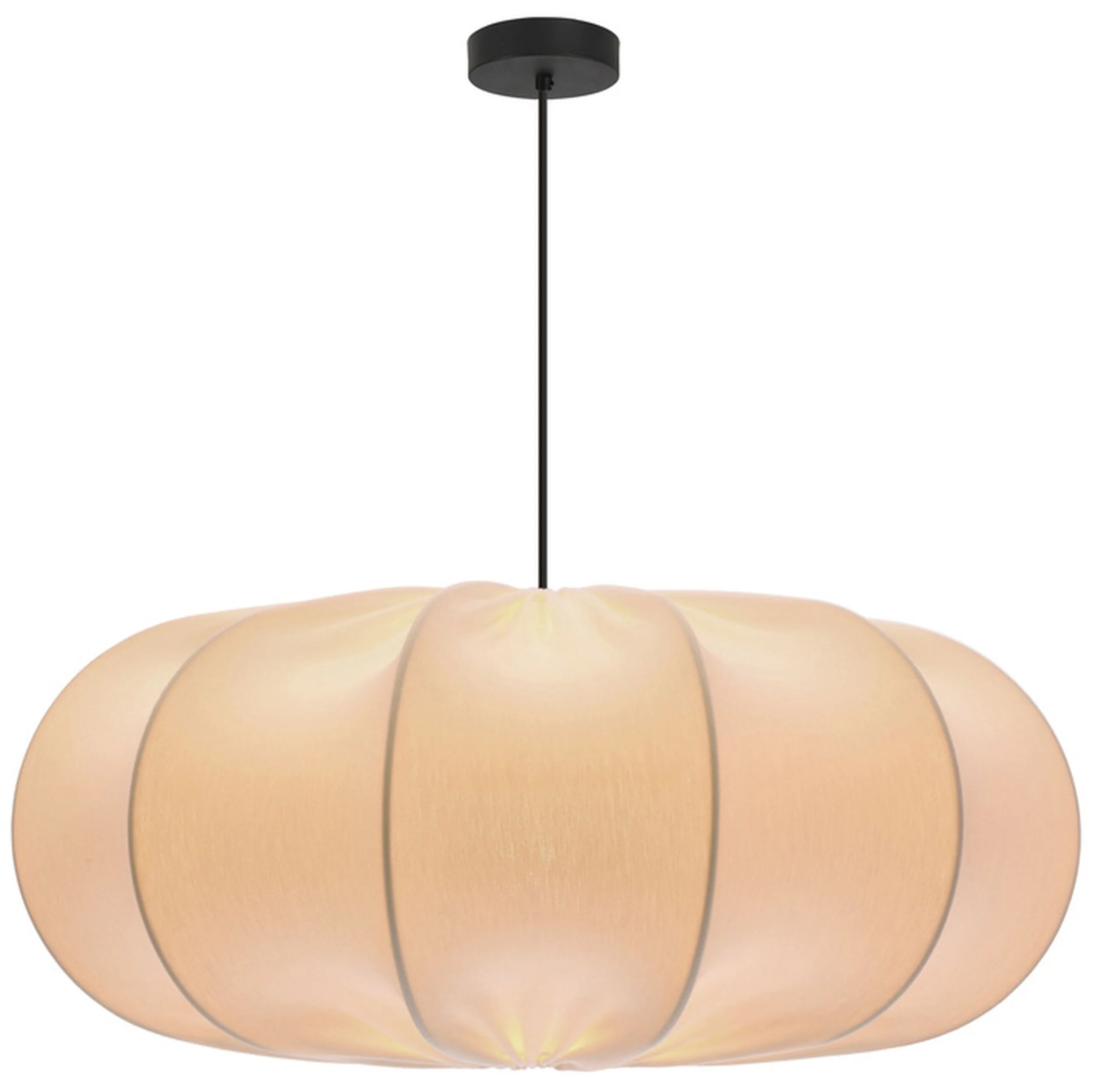 Lampa wisząca Cafee średnica 52 cm latte z czarną podstawą - Image 6