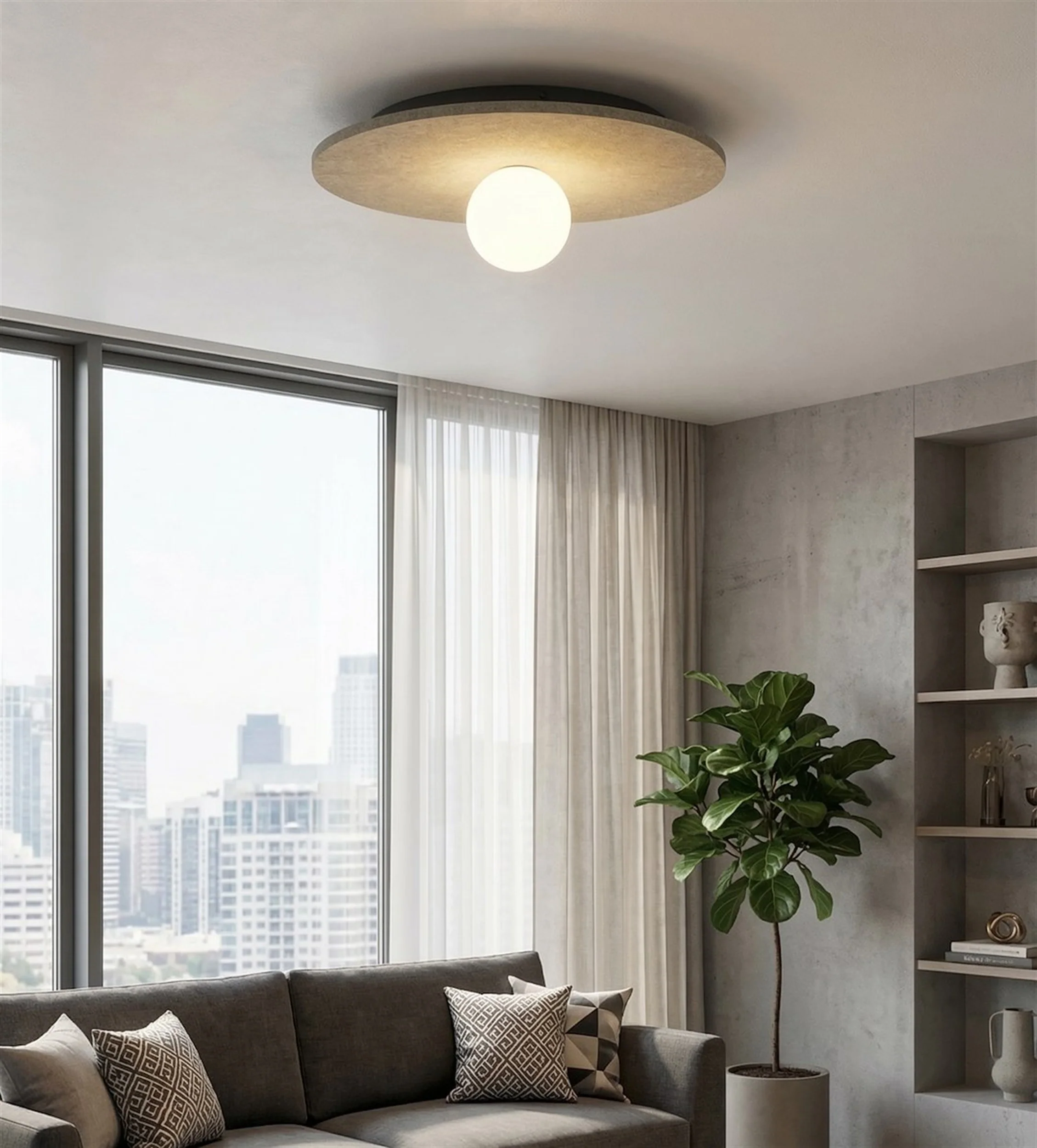 Lampa wisząca Calma M 40 cm beżowa - Image 3