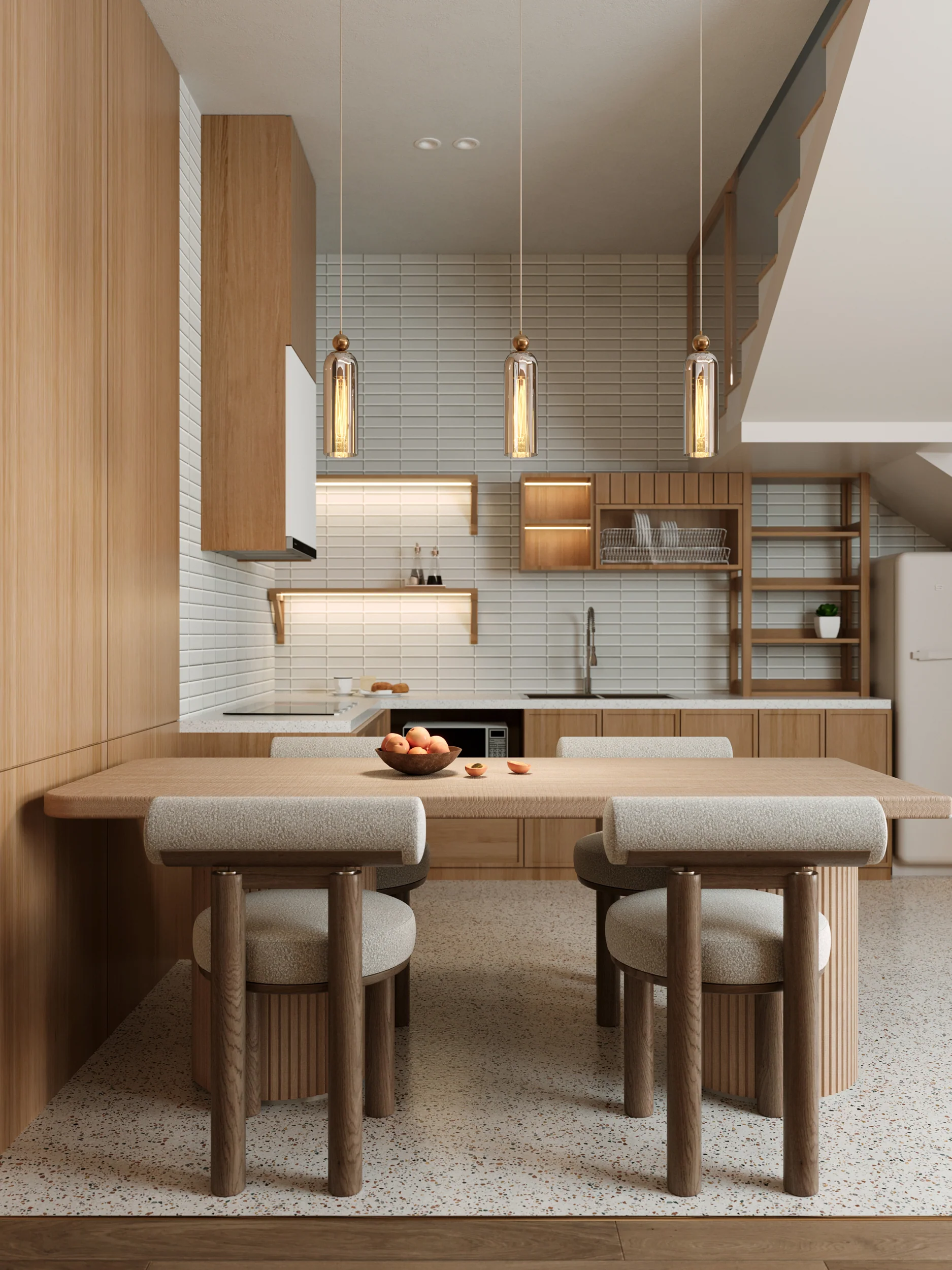 Lampa wisząca Campanila mosiądz szkło szampańskie - Image 2