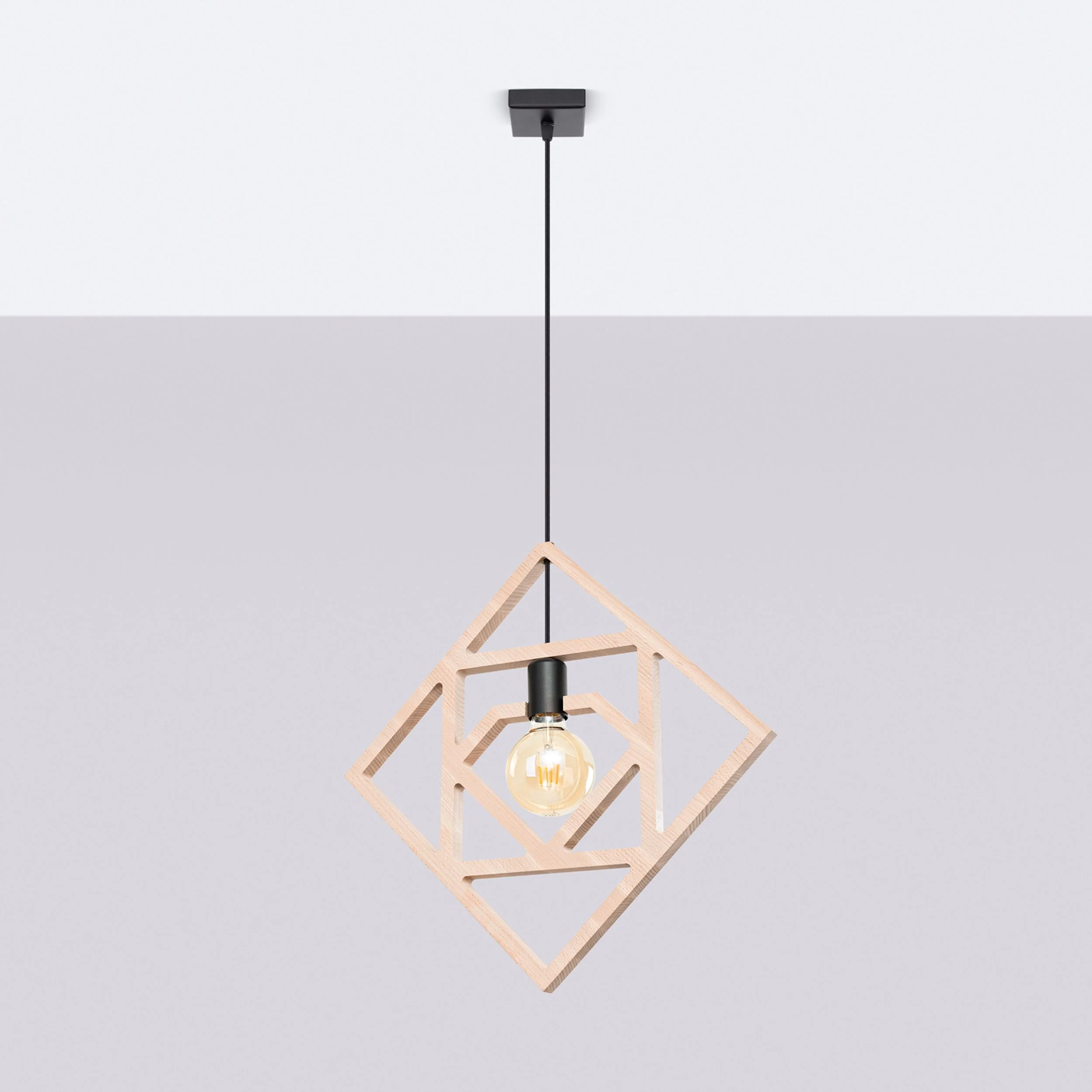 Lampa wisząca Caro drewno bukowe - Image 6