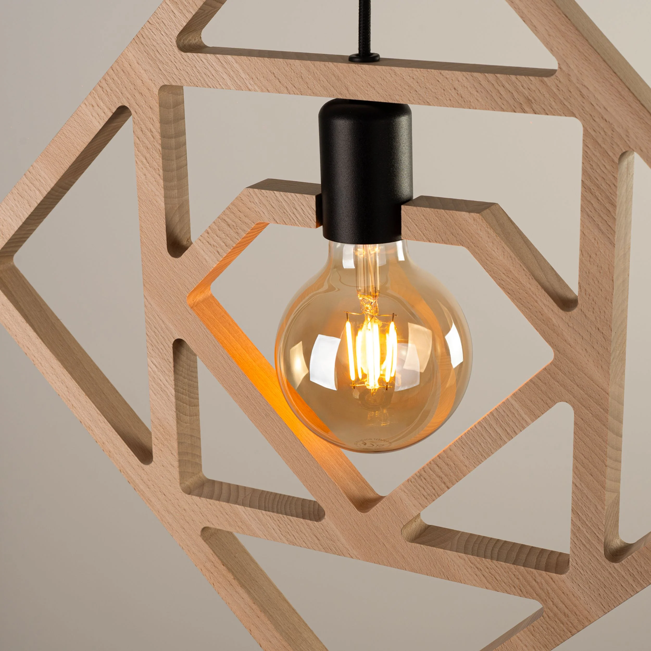 Lampa wisząca Caro drewno bukowe - Image 8