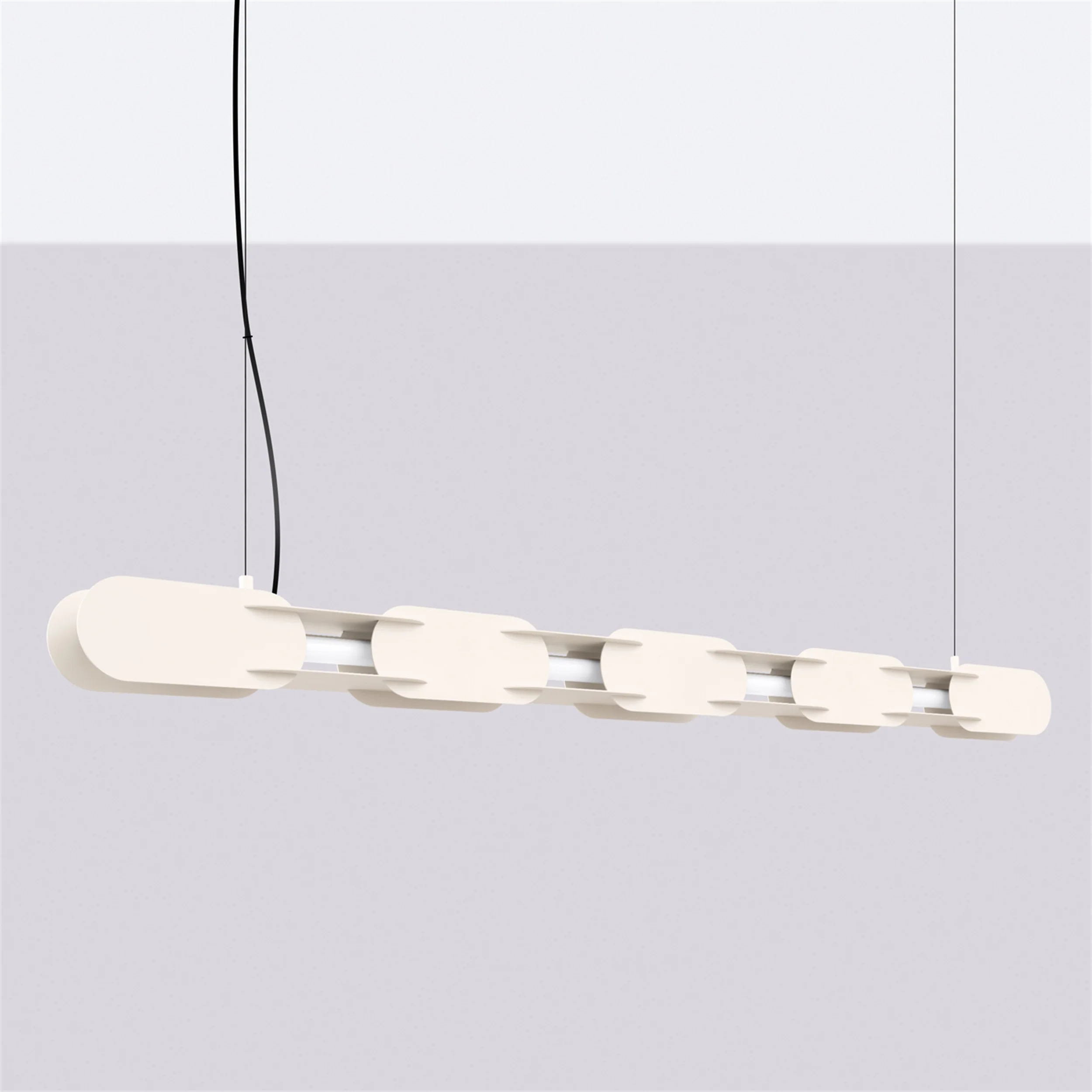 Lampa wisząca Chain 158 cm LED beżowa - Image 2