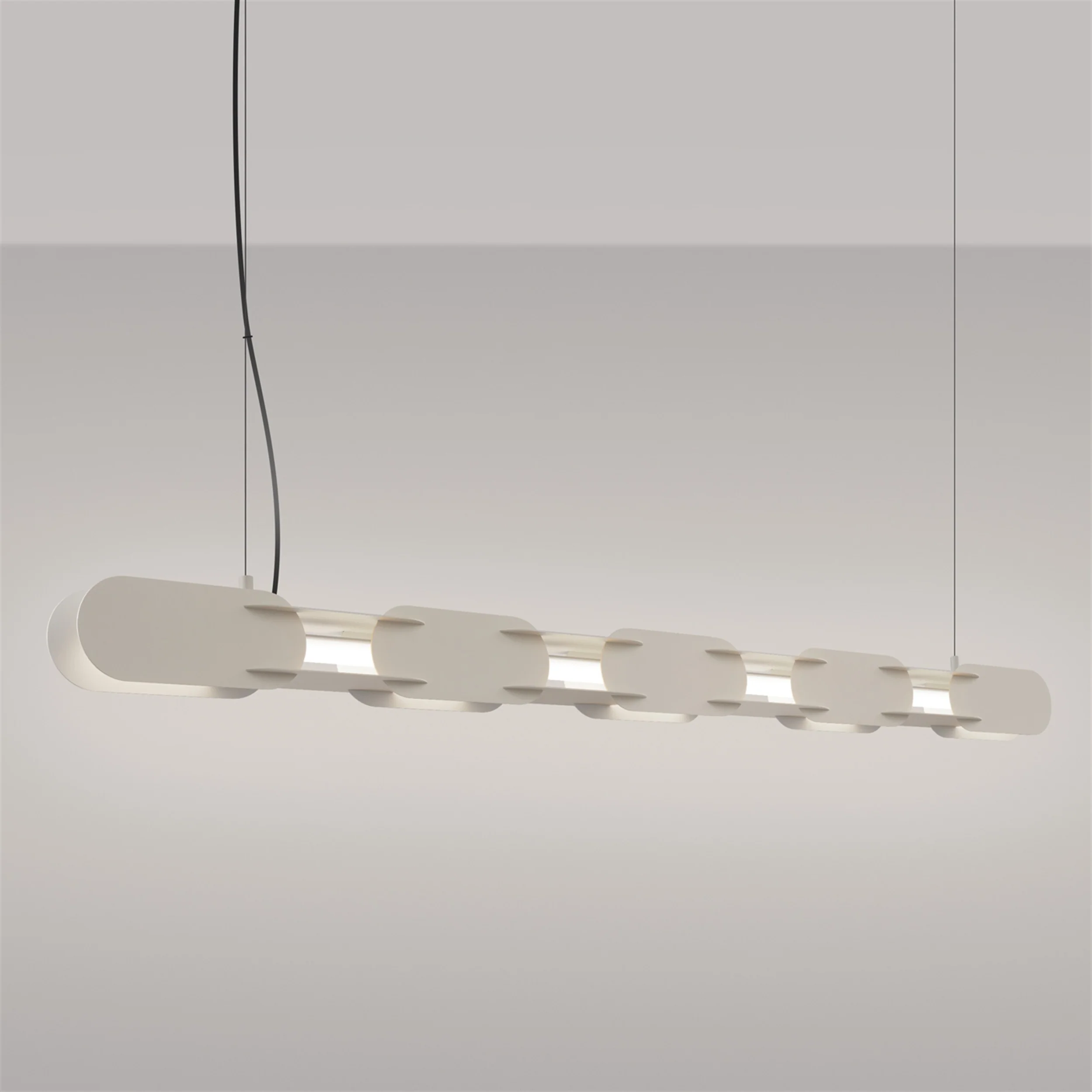 Lampa wisząca Chain 158 cm LED beżowa - Image 4
