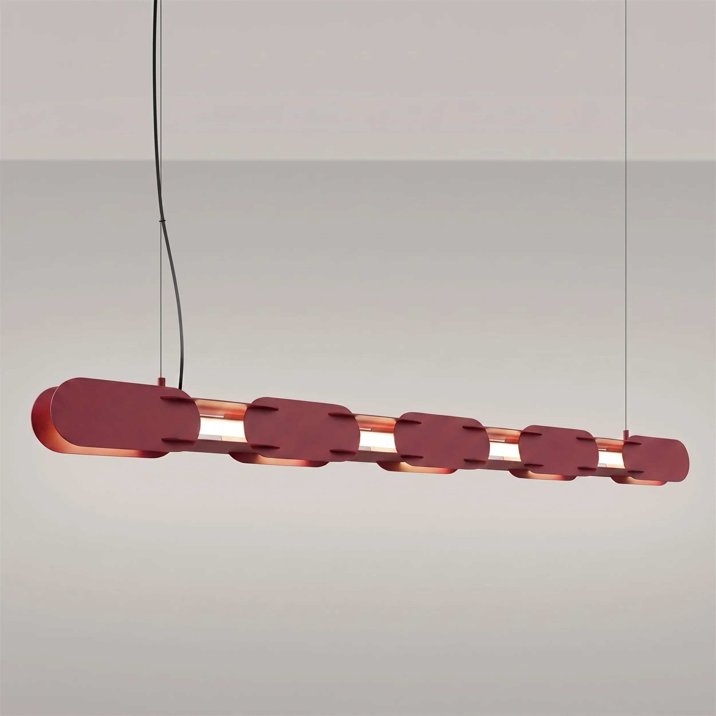 Lampa wisząca Chain 158 cm LED burgund - Image 3