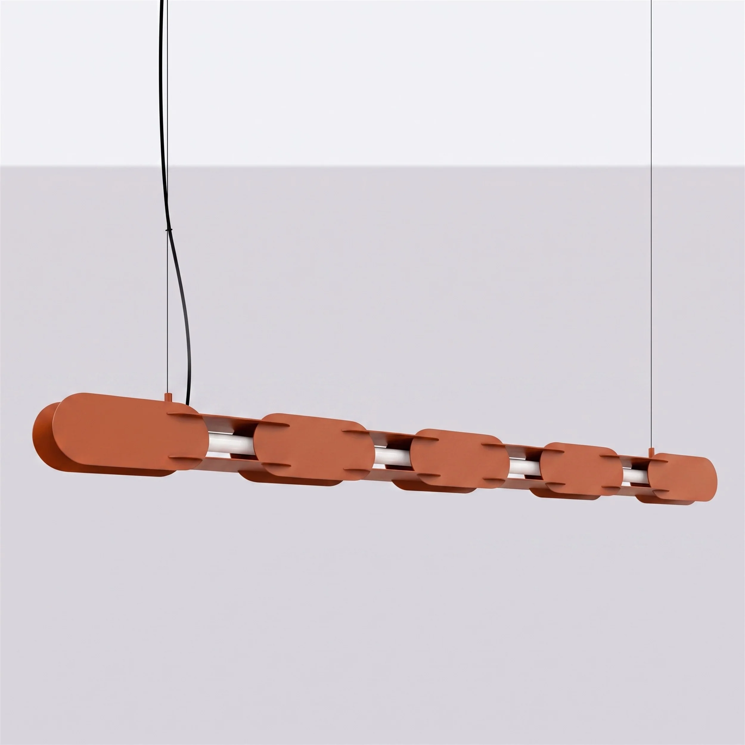 Lampa wisząca Chain 158 cm LED ochra czerwona - Image 2