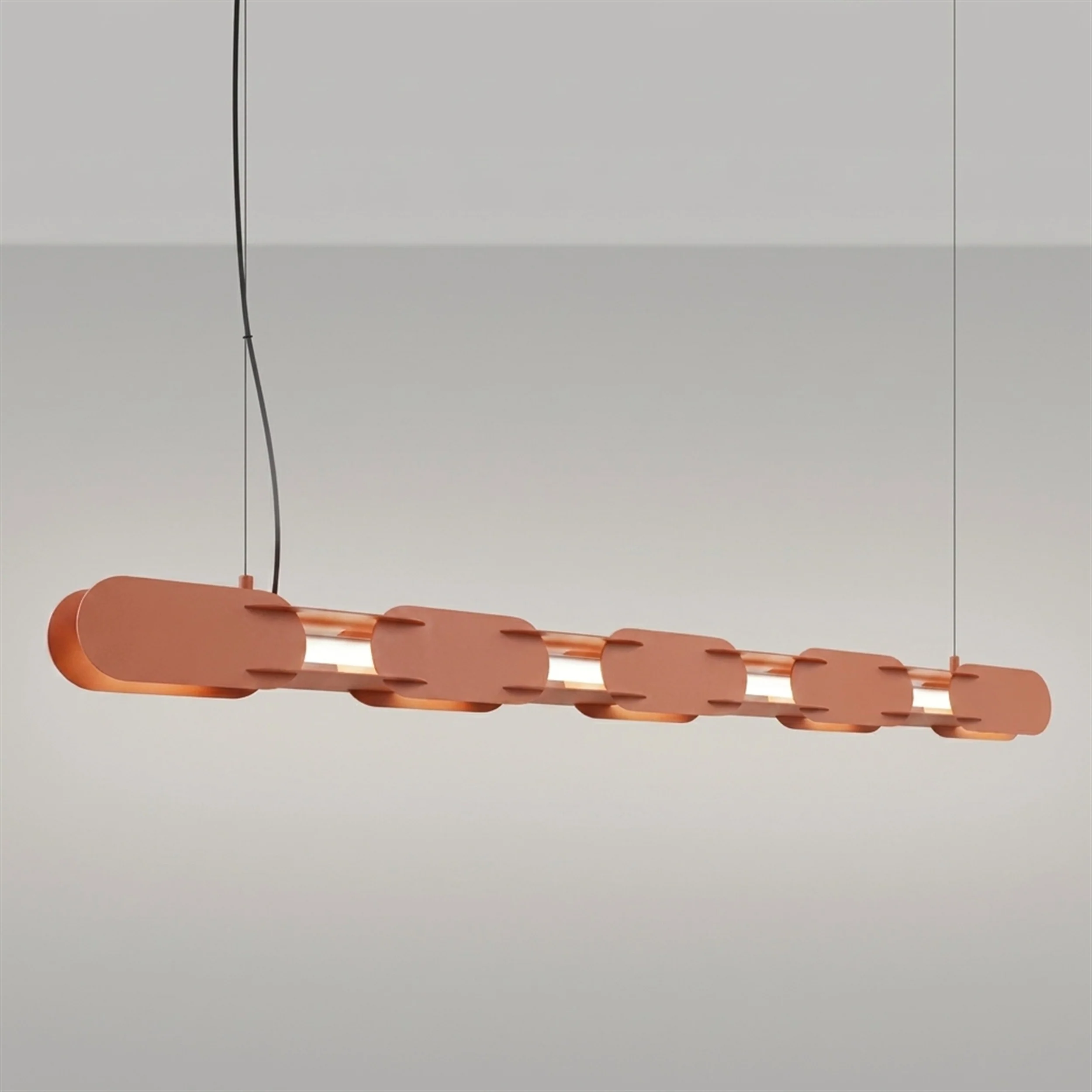 Lampa wisząca Chain 158 cm LED ochra czerwona - Image 3